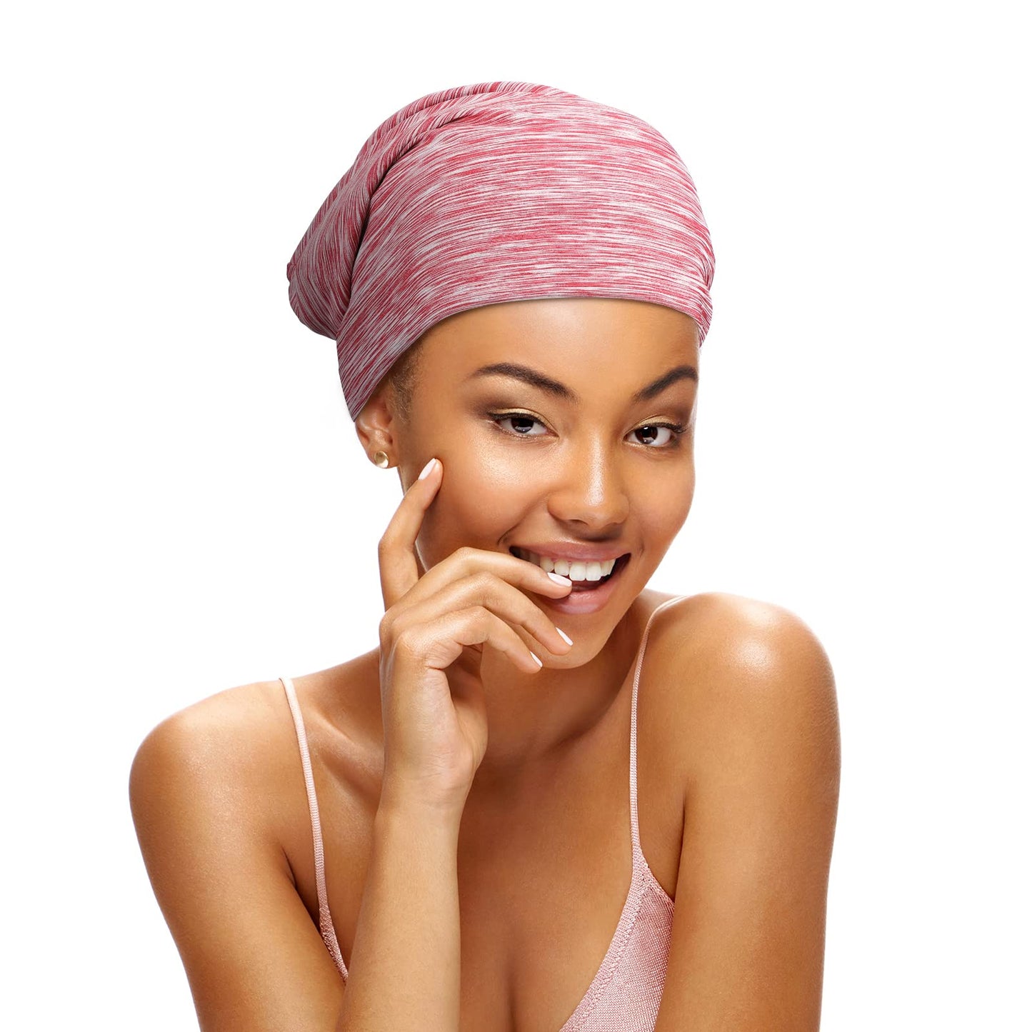 16 Pcs Satin Lined Sleep Cap African Silk Bonnet Beanie Double Layer Style Silk Hair Wrap Cover for Women (Fresh Style)