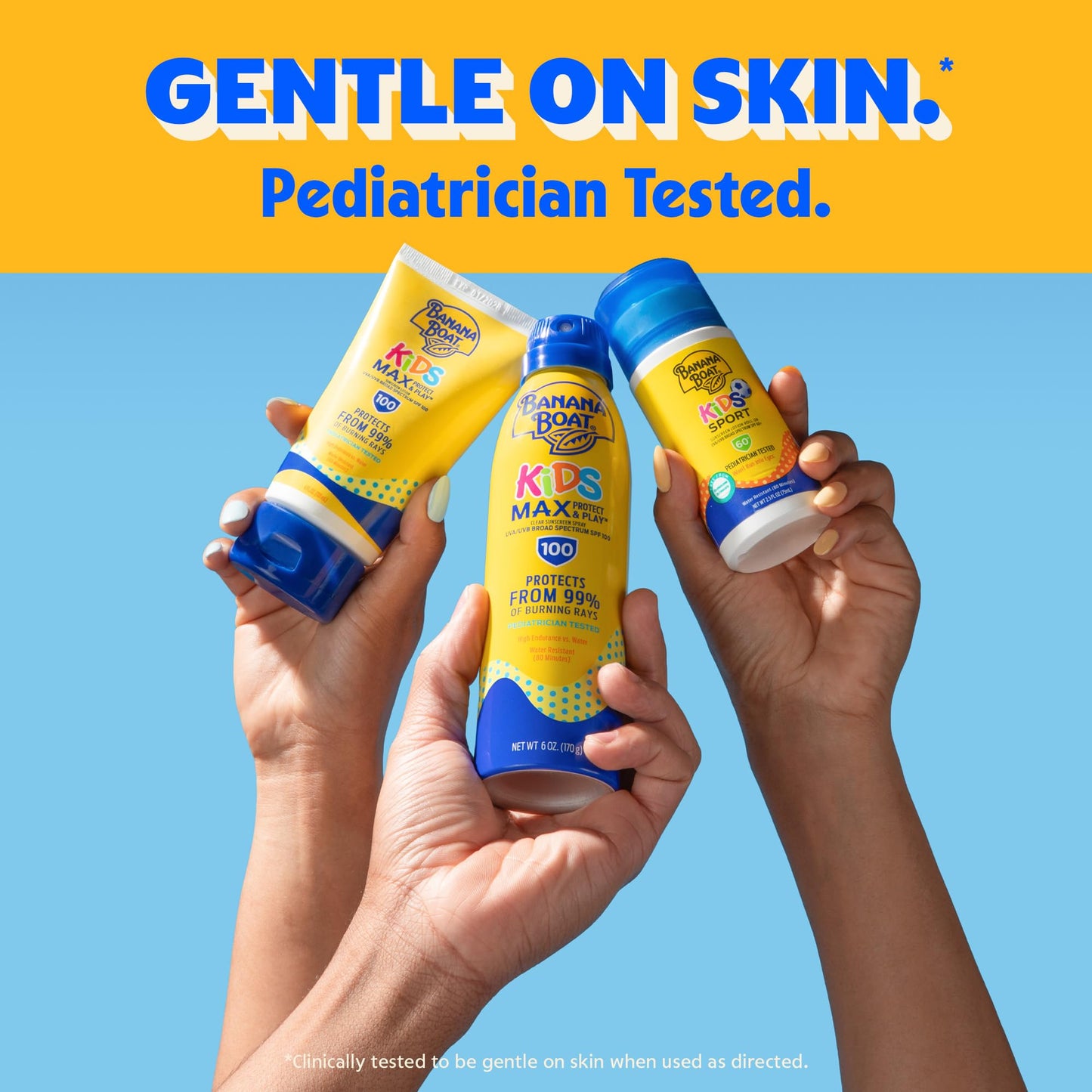 Banana Boat Sunscreen, SPF 100, Spray | Kids | Clear | 6 OZ | Pack of 2