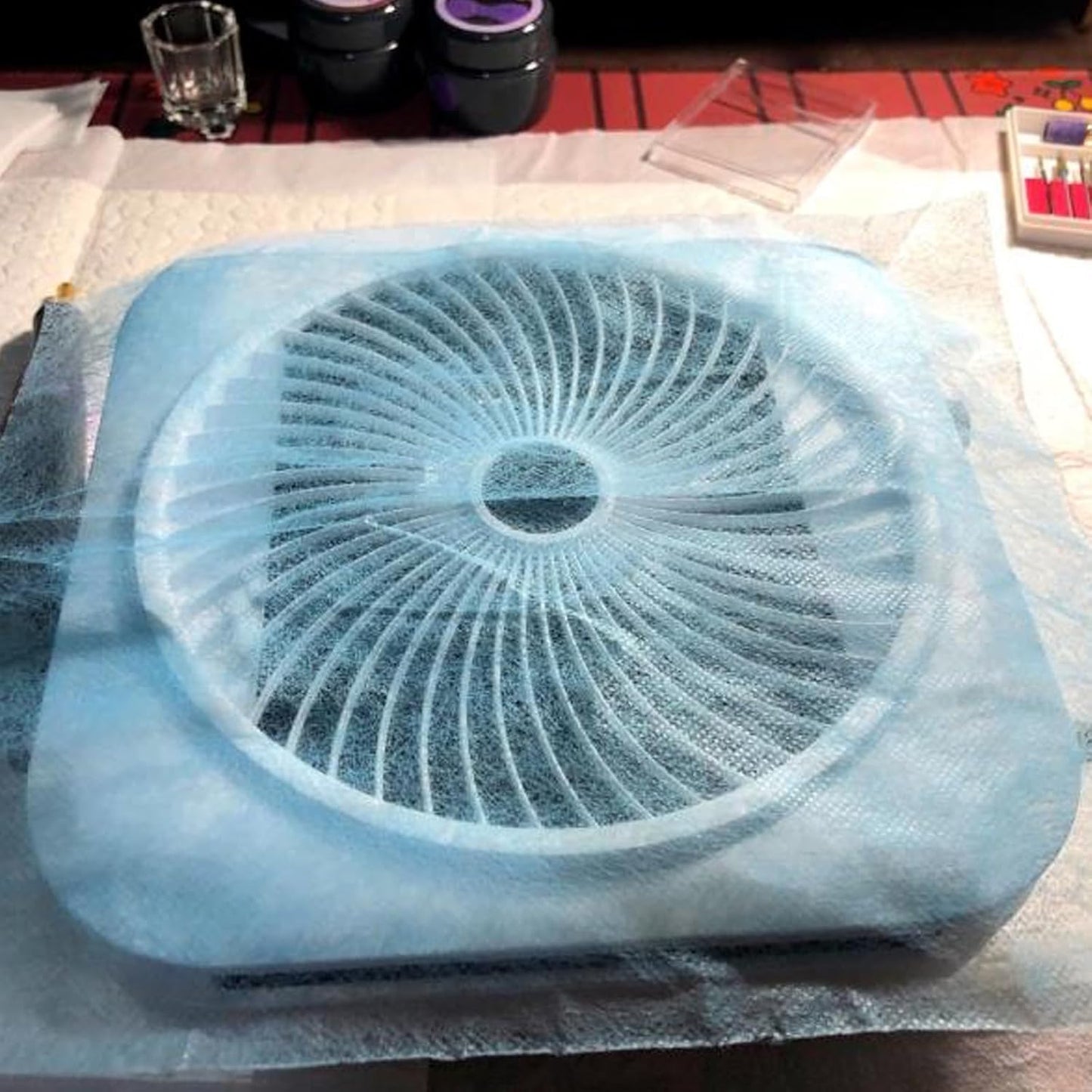 Nail Dust Collector Filters - 200PCS Super Strong Disposable Filters for Nail Vacuum Machines | Blue