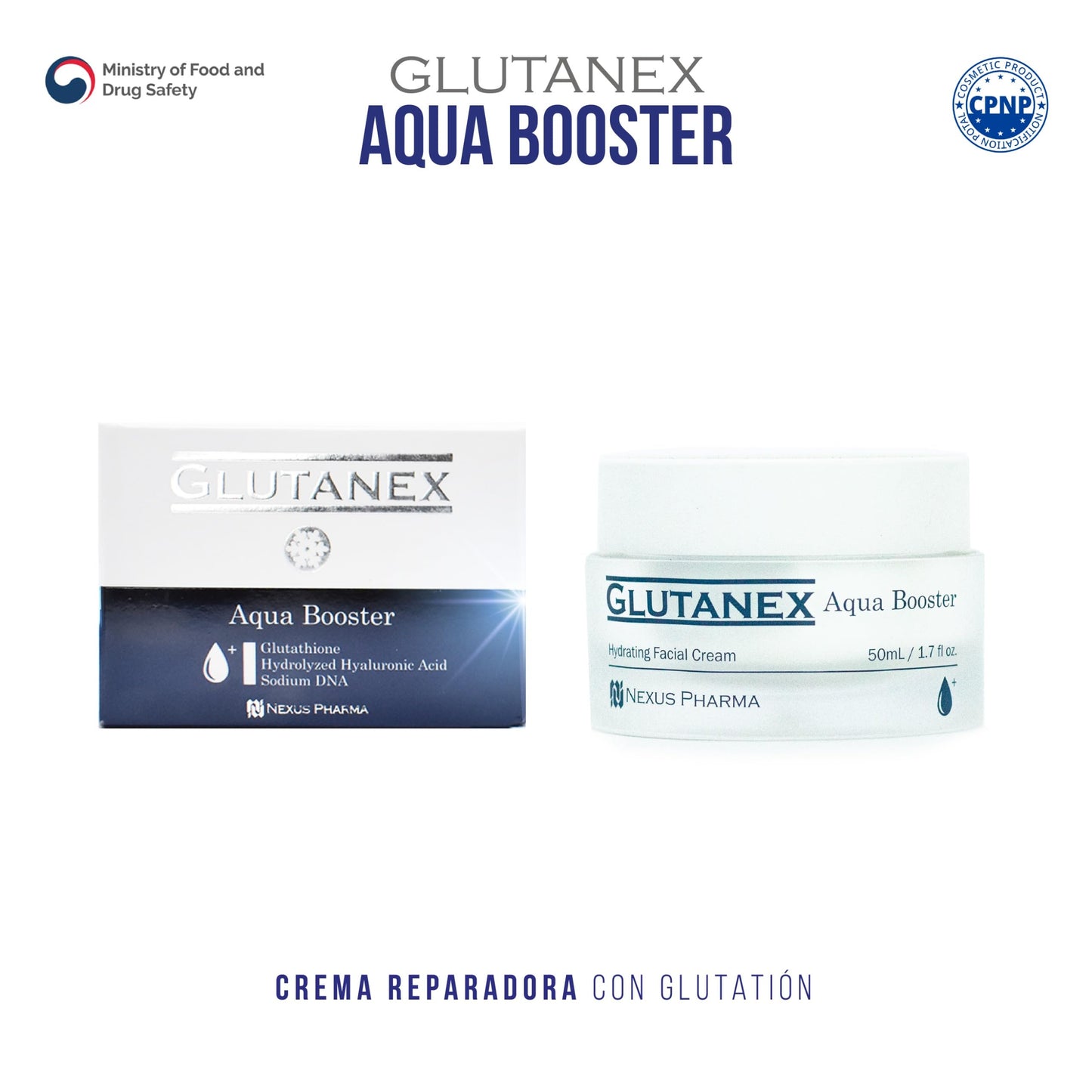 Glutanex Aqua Booster Hydrating Facial Cream, 50ml / 1.7fl oz