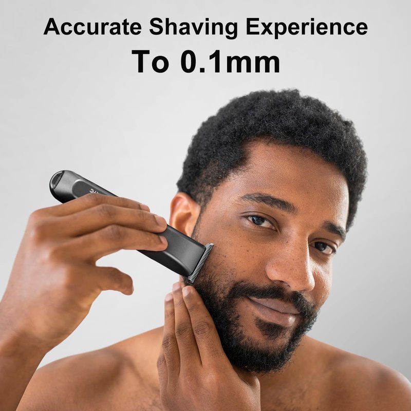 KENSEN Adjustable Beard Trimmer for Men - Professional Electric Trimmer with Ceramic Blades, Mustache Trimmer for Men 1-5mm Length Settings IPX6 Waterproof 90 Min Runtime Gifts for Men