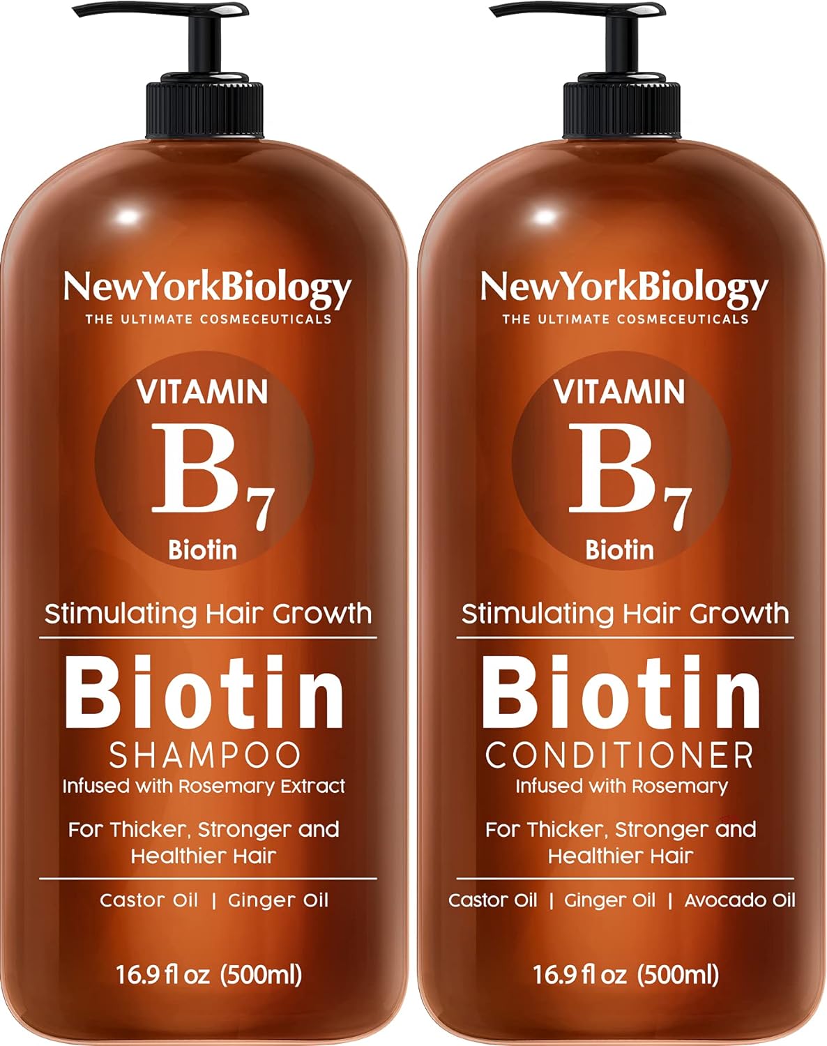 Biotin Shampoo and Conditioner Set for Hair Growth | Thickening Formula for Thinning Hair - 16.9 Fl Oz