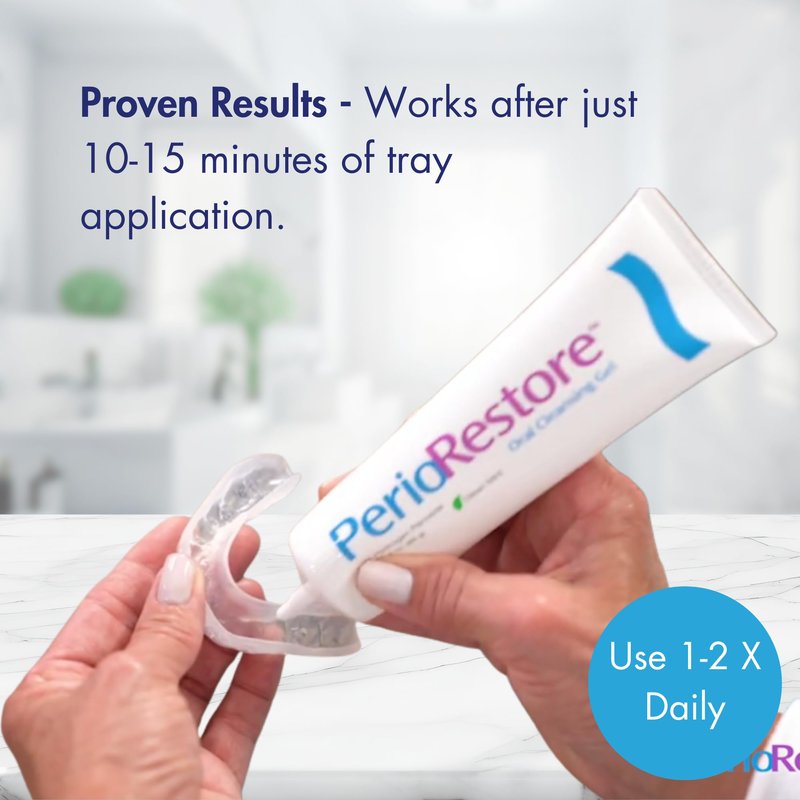 Perio Restore® Gel 3oz – 1.7% Hydrogen Peroxide Teeth Whitening & Oral Care Gel, Mint Flavor