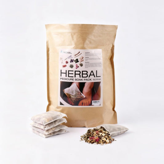NOVAL Herbal Foot Bath Pedicure Spa Soak with English Instructions, Natural Ingredients, 30g*30 bags