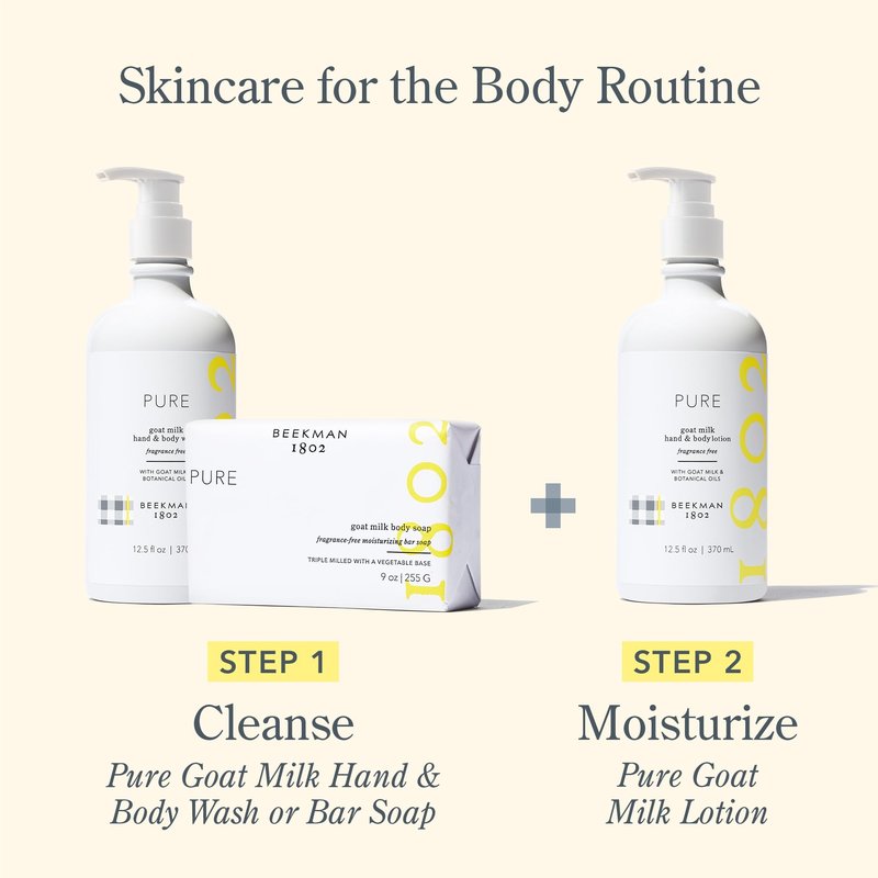 Beekman 1802 Goat Milk Hand Soap – Moisturizing Body Wash & Liquid Hand Soap for Sensitive Skin, Hand & Body Wash, Natural Soap with Goat Milk & Aloe – Fragrance Free 12.5 fl oz