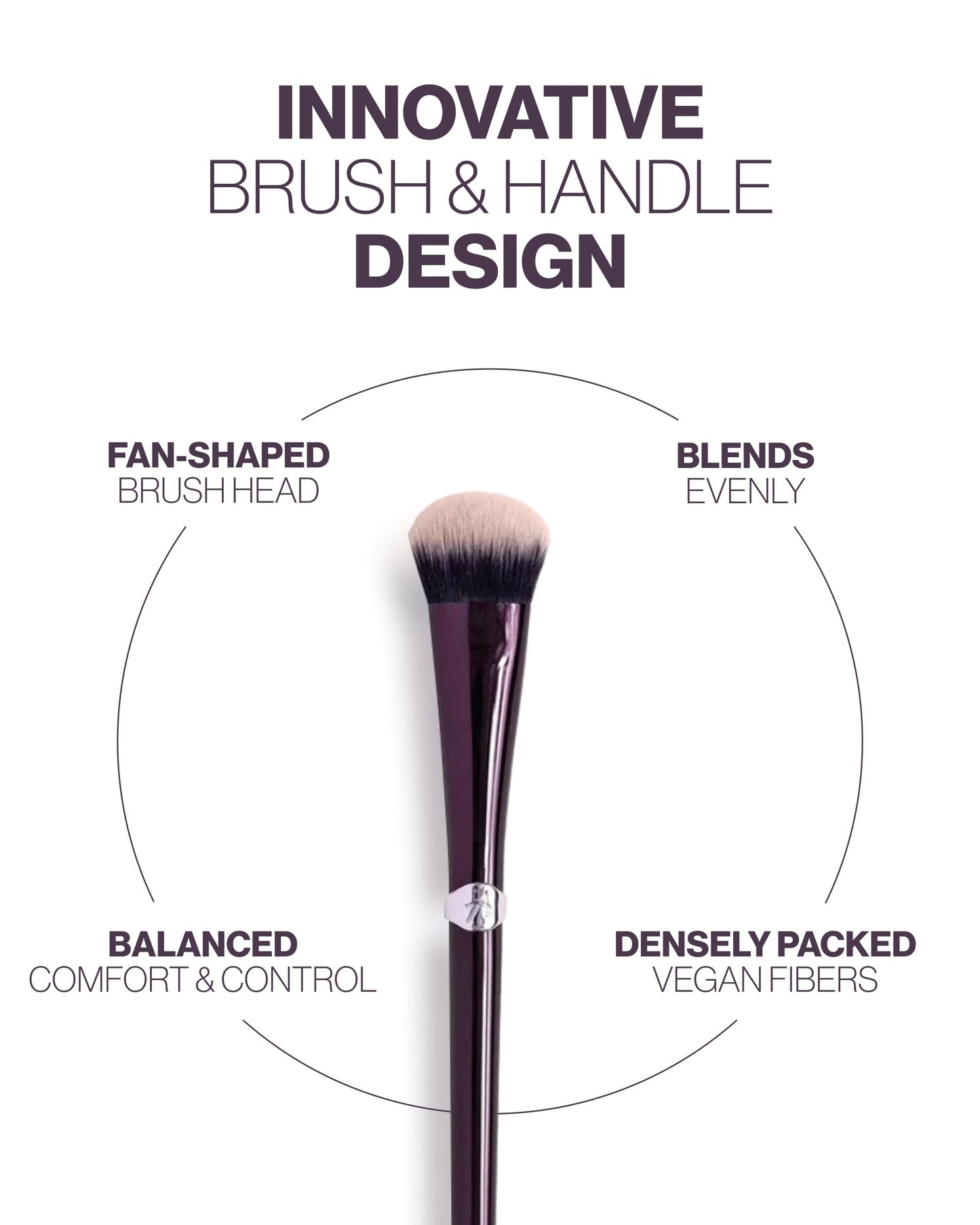 Anisa Beauty Eye Fan All-Over Brush | Soft Dense Vegan Brush for Blending Cream, Liquid, and Powder Eyeshadow | Fan-Shaped Head for All-Over Lid and Detailed Crease Application | Cruelty-Free