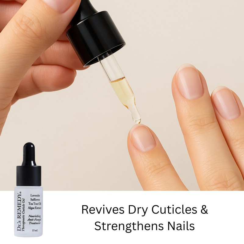 Dr’s Remedy 3 Pack Nail Polish Treatment Kit, RESTORATIVE Remedy Trio, Non Toxic and Organic All Natural Enriched Nail Strengthener - CARESS Cuticle Oil/Hydration Nail Treatment/TOTAL Two-in-One