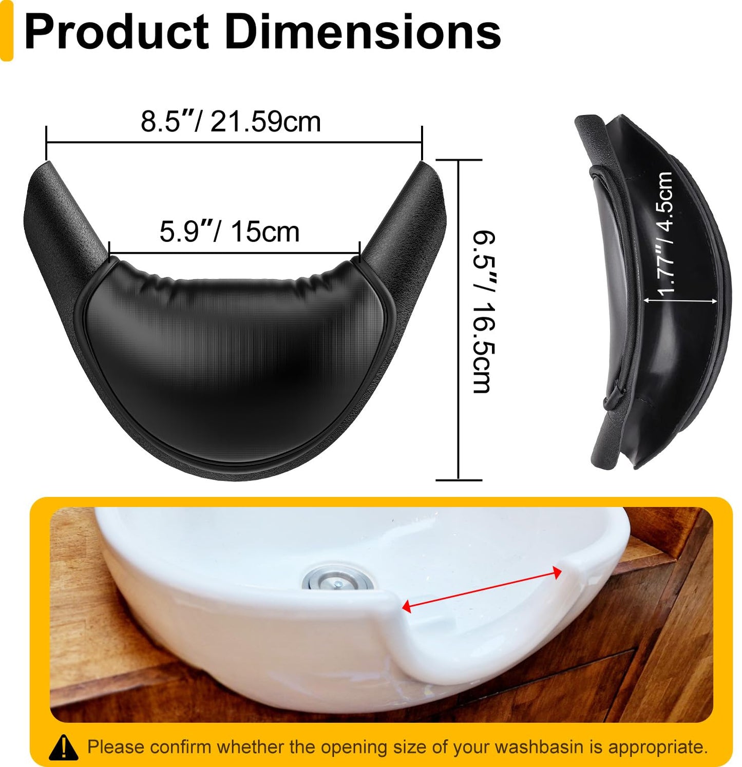 AISEELY Shampoo Bowl Neck Rest for Salon, Salon Shampoo Neck Rest Cushion, Professional Shampoo Bowl Neck Cushion, Silicone Salon Sink Neck Rest for Wash Basin Hair Washing Tray for Sink at Home