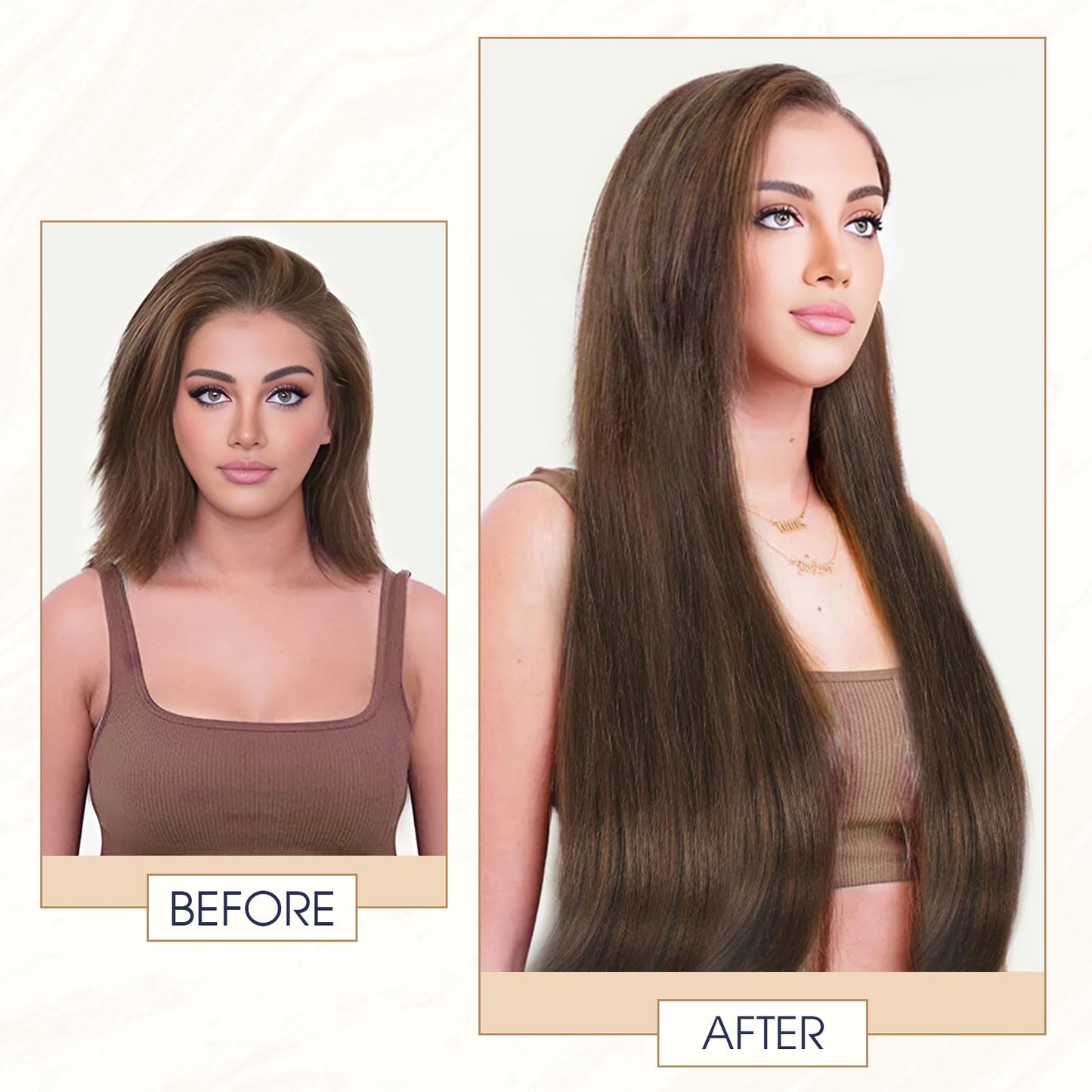LADY MIRANDA Tape In Human Hair Extensions Straight Invisible 20PCS 50g