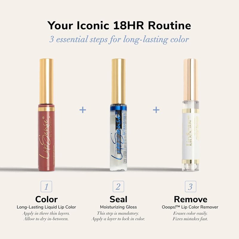 LipSense Long-Lasting Liquid Lipstick - Waterproof, Transfer-Proof, Vegan Formula | 18-Hour Wear, Multiple Shades Available