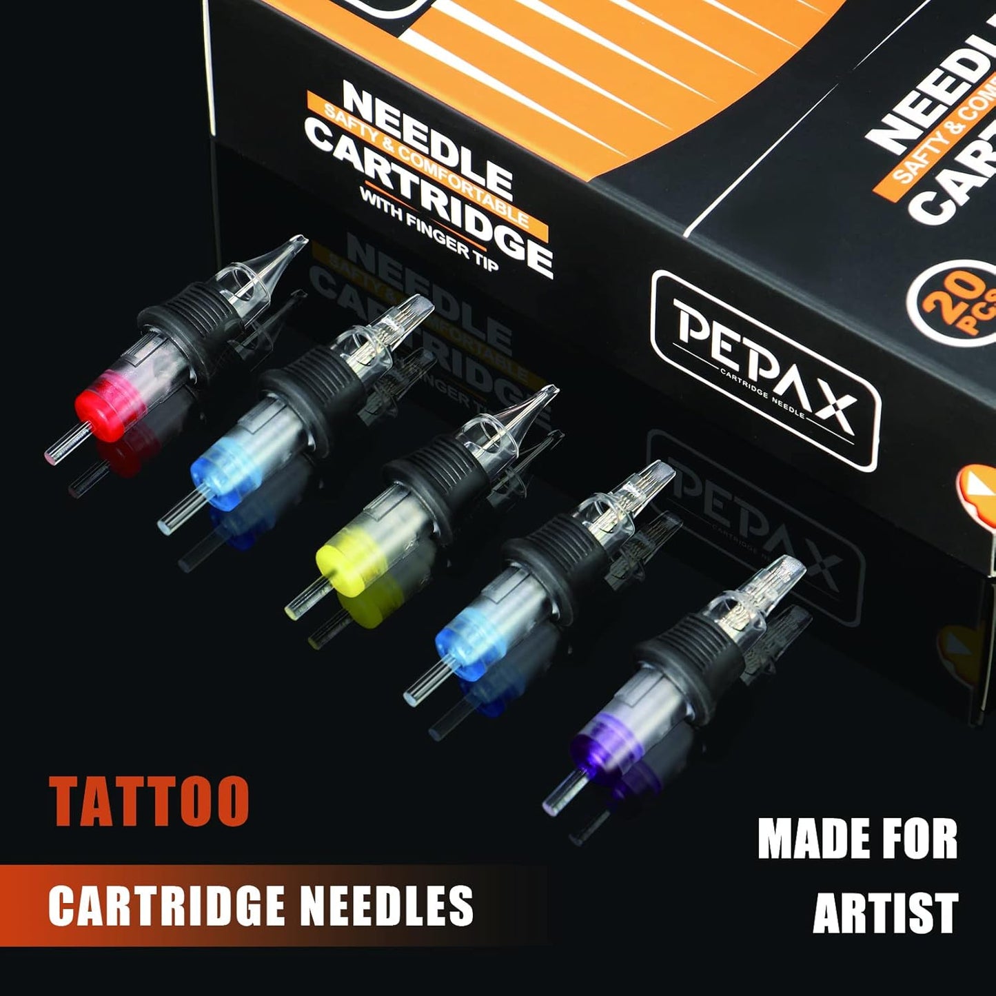 Tattoo Cartridge Needles - 80 Pcs Curved Magnum Tattoo Needles | 1205CM, 1207CM, 1209CM, 1211CM