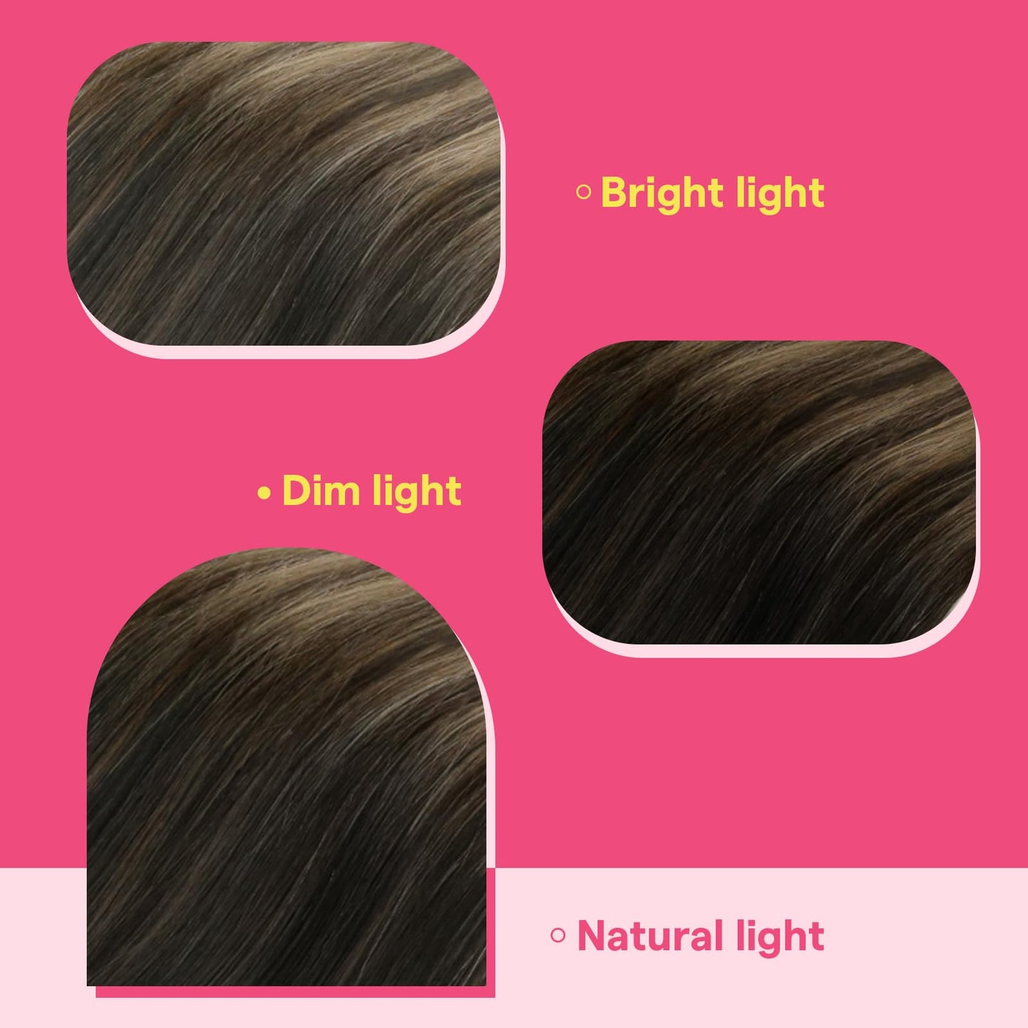 Ve Sunny Tape in Hair Extensions Real Human Hair Invisible Remy Human Hair Straight Tape Ins Double Sided Natural Black Ombre Dark Brown Balayage Ash Blonde 20 inch 10Pcs 25G
