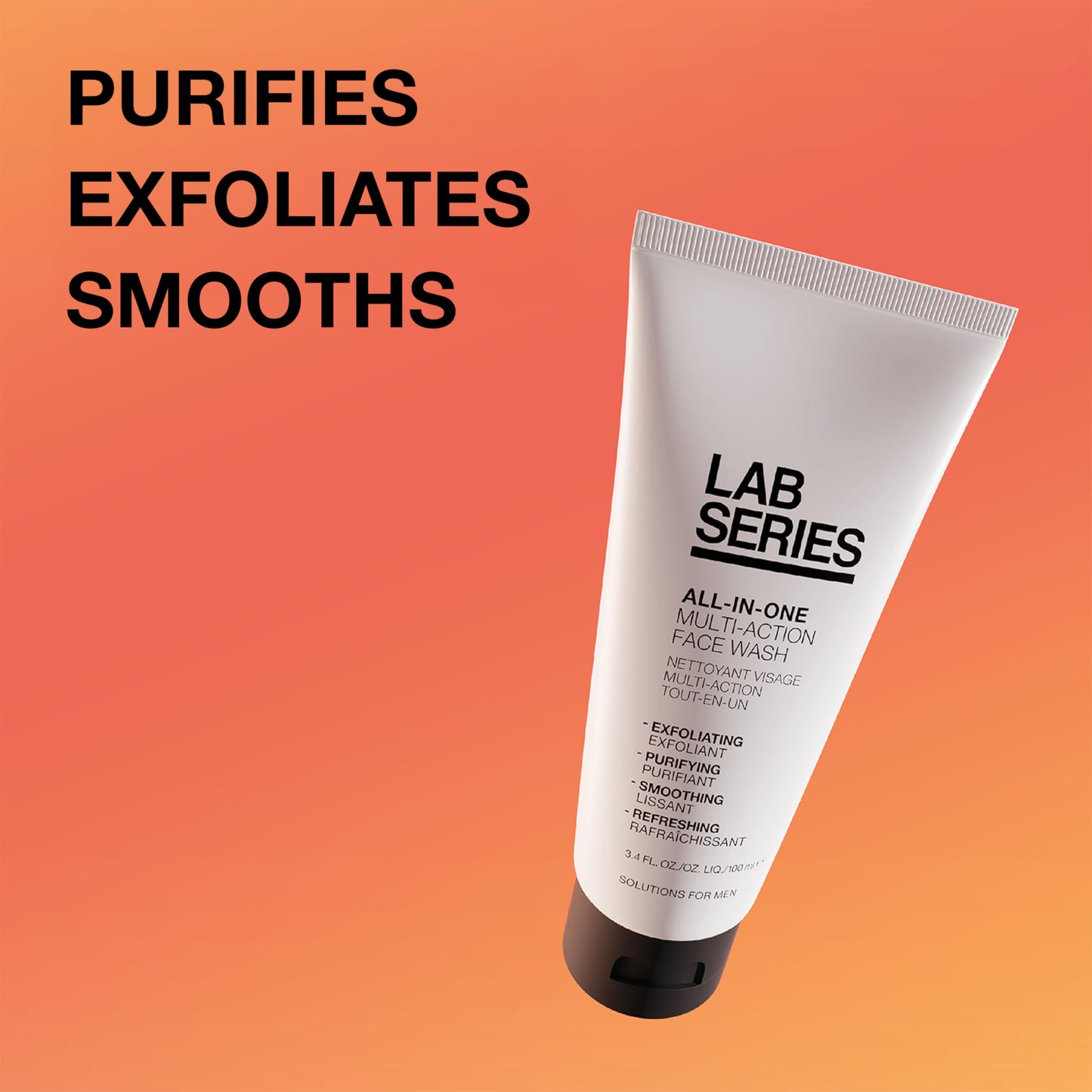 Lab Series Men's All-In-One Multi-Action Face Wash - Face Scrub - Cleanse and Purify Skin - Skin Care for Men, 6.7 Fl Oz