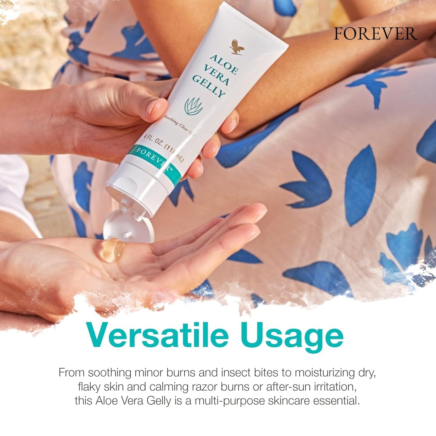 Forever Living - Aloe Vera Gelly - Pure Aloe Gel for Soothing and Moisturizing Skin, Non-Staining and Fast-Absorbing, Vegan and Gluten-Free, 4 fl oz (Pack of 2)