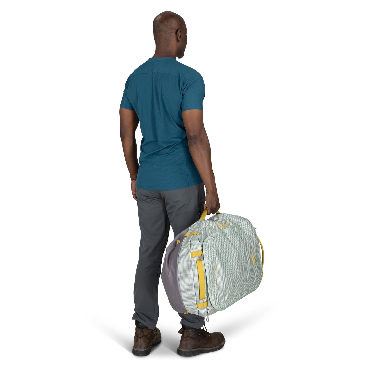 Osprey Transporter 65 Lightweight Travel Duffel Bag - Water Resistant Durable Gear Bag for Men and Women, Frosty Mint