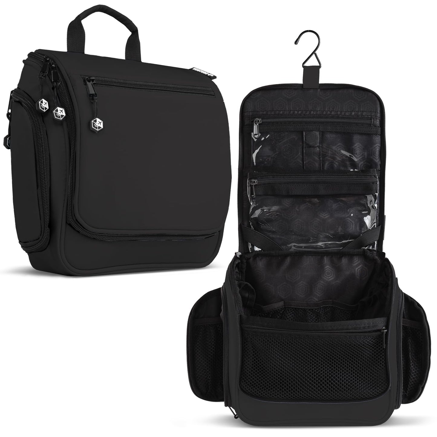 VENTURE 4TH Travel Toiletry Bag & Quick Dry Towel Set - Ideal Travel Bundle for Camping, Hiking, Backpacking and Business Trips - Size M Travel Towel
