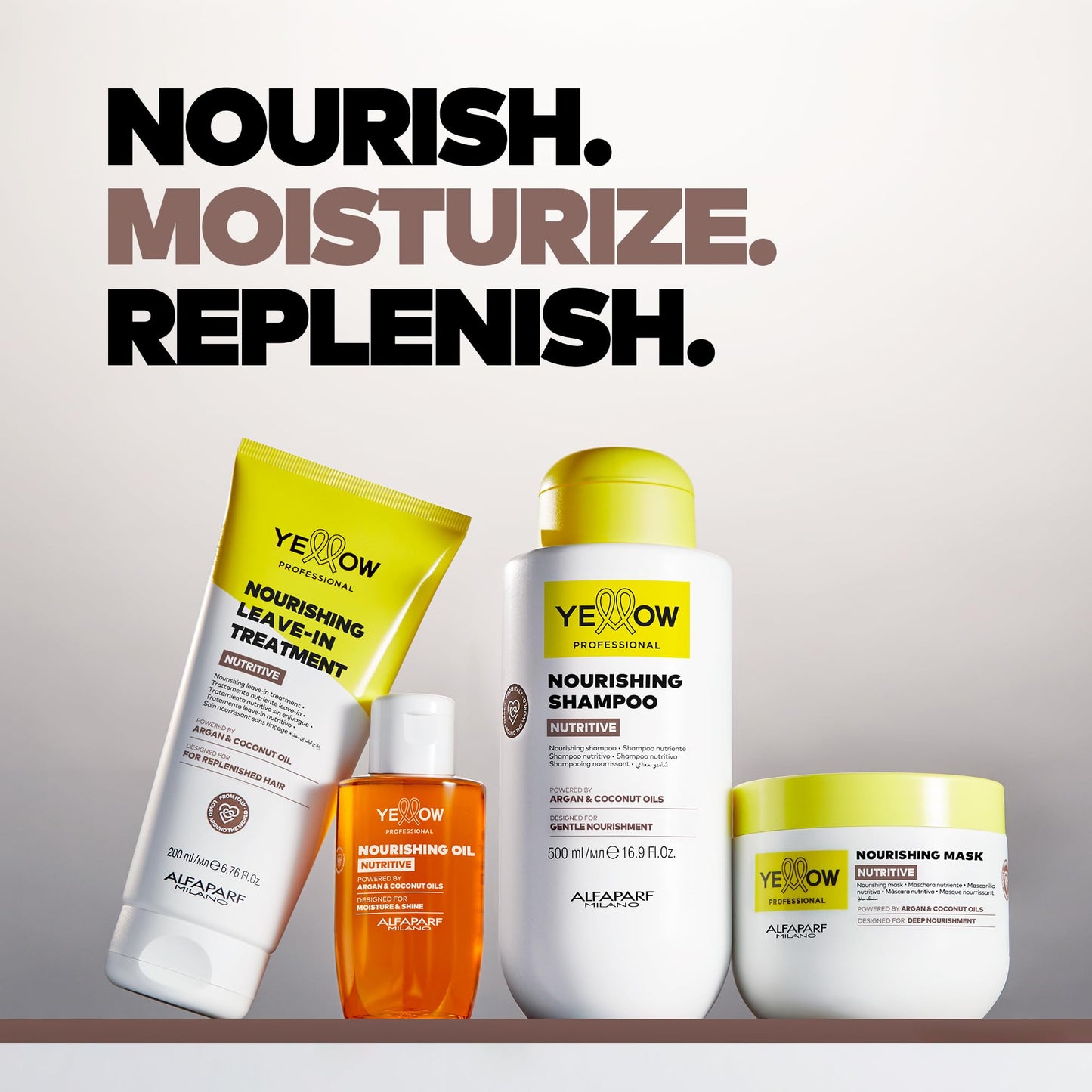 ALFAPARF MILANO Yellow Professional Nutritive Nourishing Mask for Dry Hair - Powered by Argan & Coconut Oils - Designed for Deep Nourishment