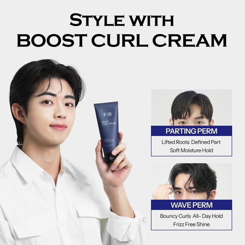 FORBEAUT Boost Curl Cream – Award-Winning Curling Cream with Keratin & Grains, Moisturizing Formula for Bouncy Waves & Strong Hold, Nourishing Styling for Wave Perms & Parted Hair, 150ml / 5.07fl.oz