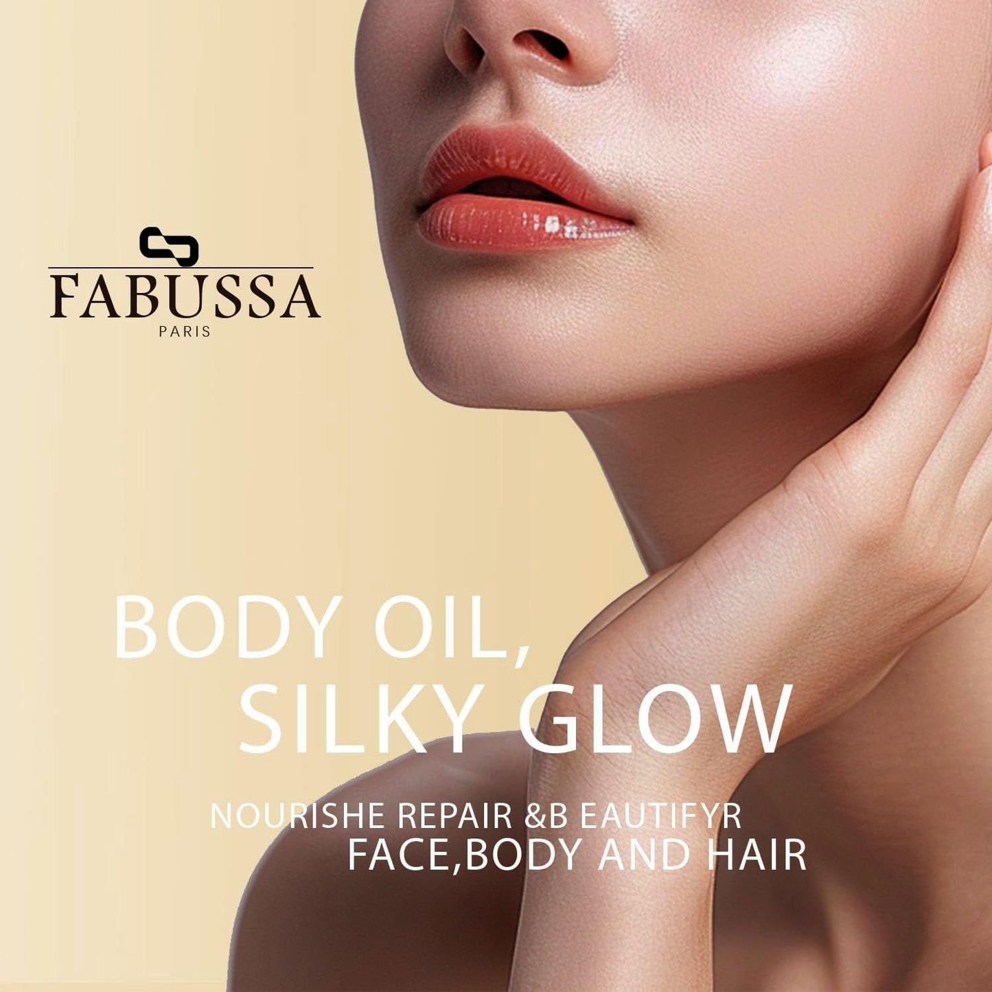 Fabussa Luxurious Shimmer Oil | Hydrating & Illuminating Highlighter for Face, Body & Hair
