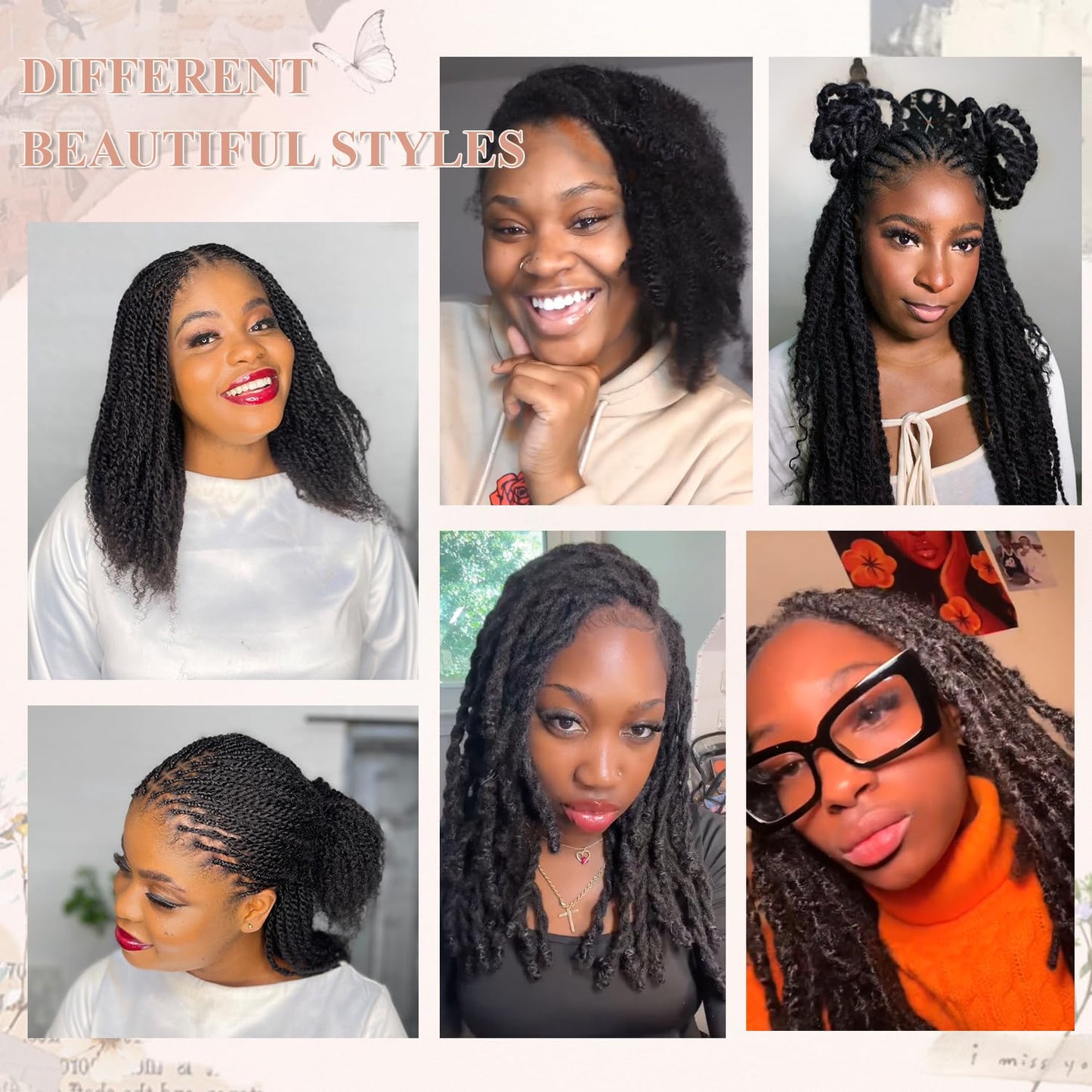 Teresa Afro Kinkys Bulk Human Hair For Twists, Afro Kinky-Curly Human Hair Bulk For Dreadlocks Extensions,Bulk Human Braiding Hair Afro Kinky Twist Extensions Natural And Soft (14 Inch, 30g/Pack)