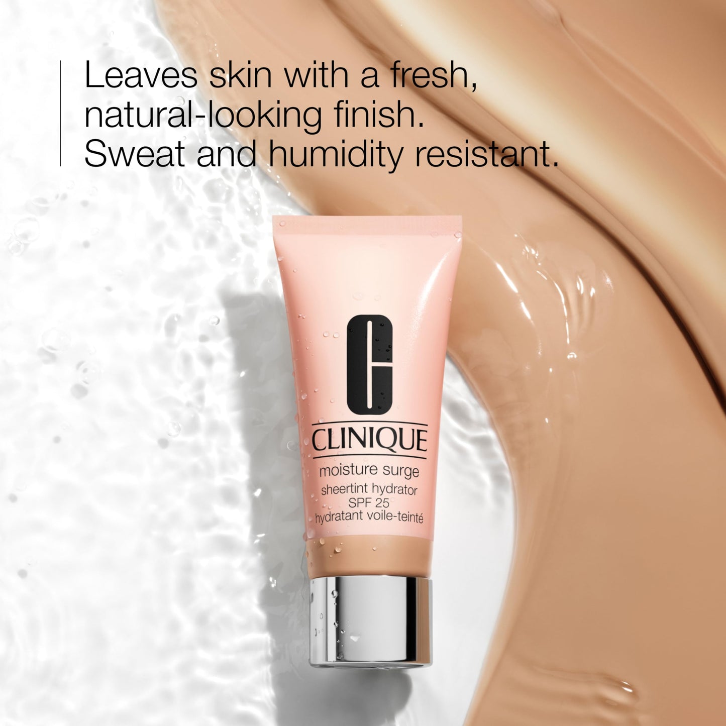 Clinique Moisture Surge Sheertint Hydrator Broad Spectrum SPF 25 | Tinted Moisturizer With SPF, Hyaluronic Acid + Aloe Water | Sheer Coverage, Natural Finish Skin Tint, Light Medium, 1.4 Fl Oz