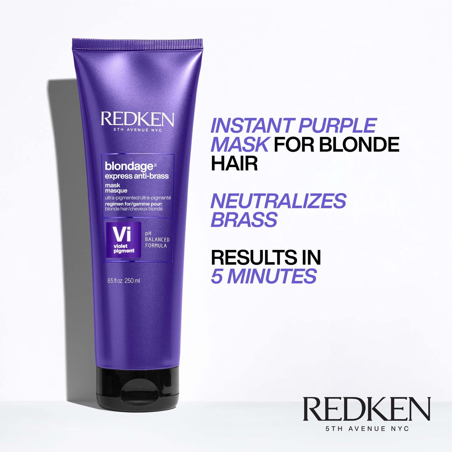 Redken Blondage Color Depositing Purple Shampoo, Conditioner and Anti-Brass Mask Set For Blonde Hair - Neutralizes Brassy Tones In Blonde Hair With Citric Acid