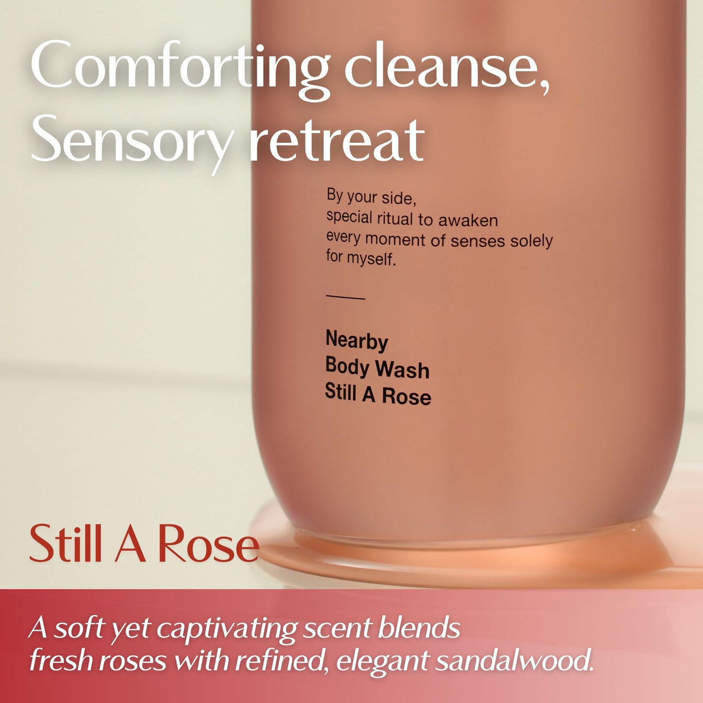 Hersteller Nearby Scented Vegan Body Wash 10.1 fl oz Moisturizing Soothing Cleanser for Dry Skin Still A Rose