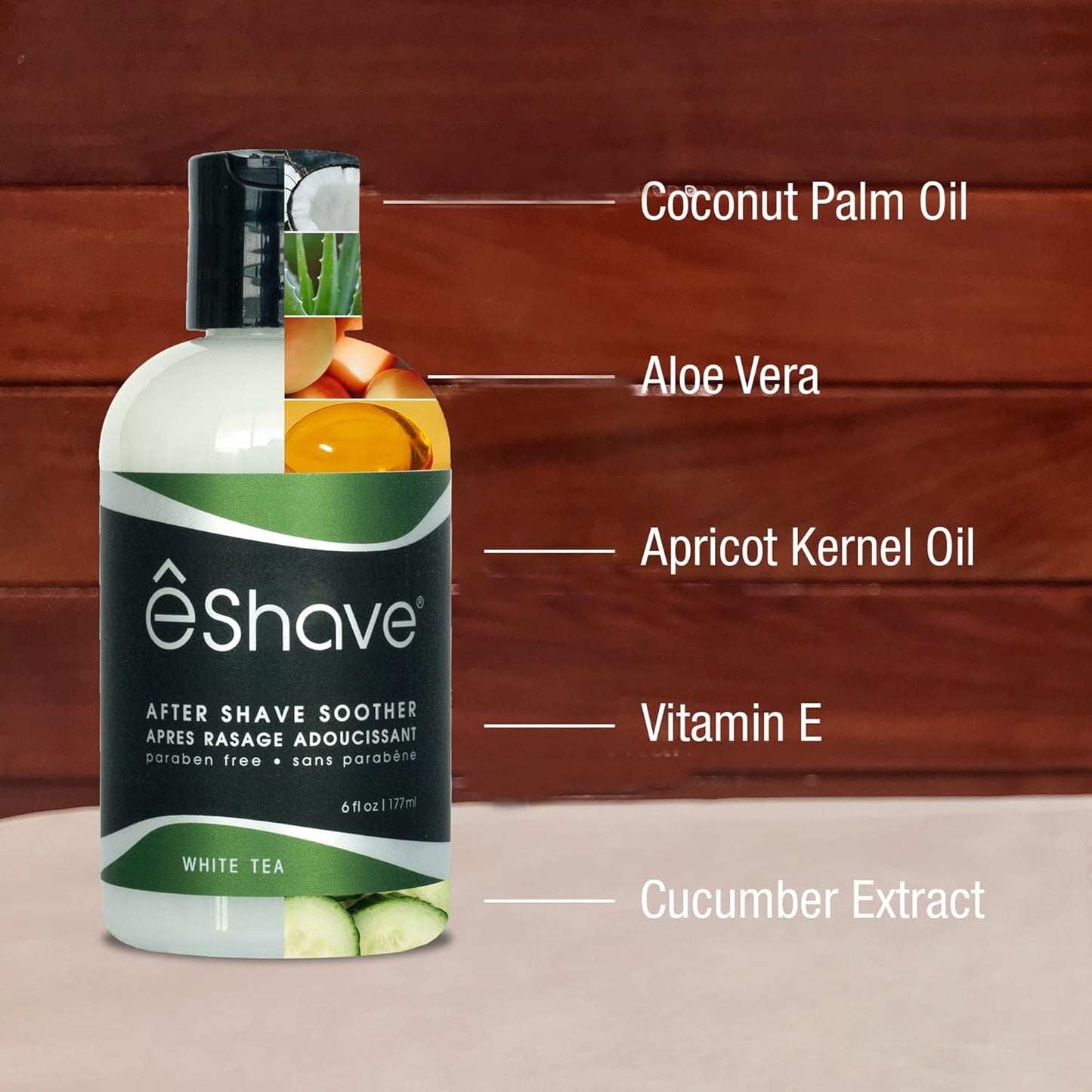 eShave Luxury After Shave Balm for Men - Soothing After Shave Lotion with Calming White Tea | 6 oz All-Natural Vegan Formula