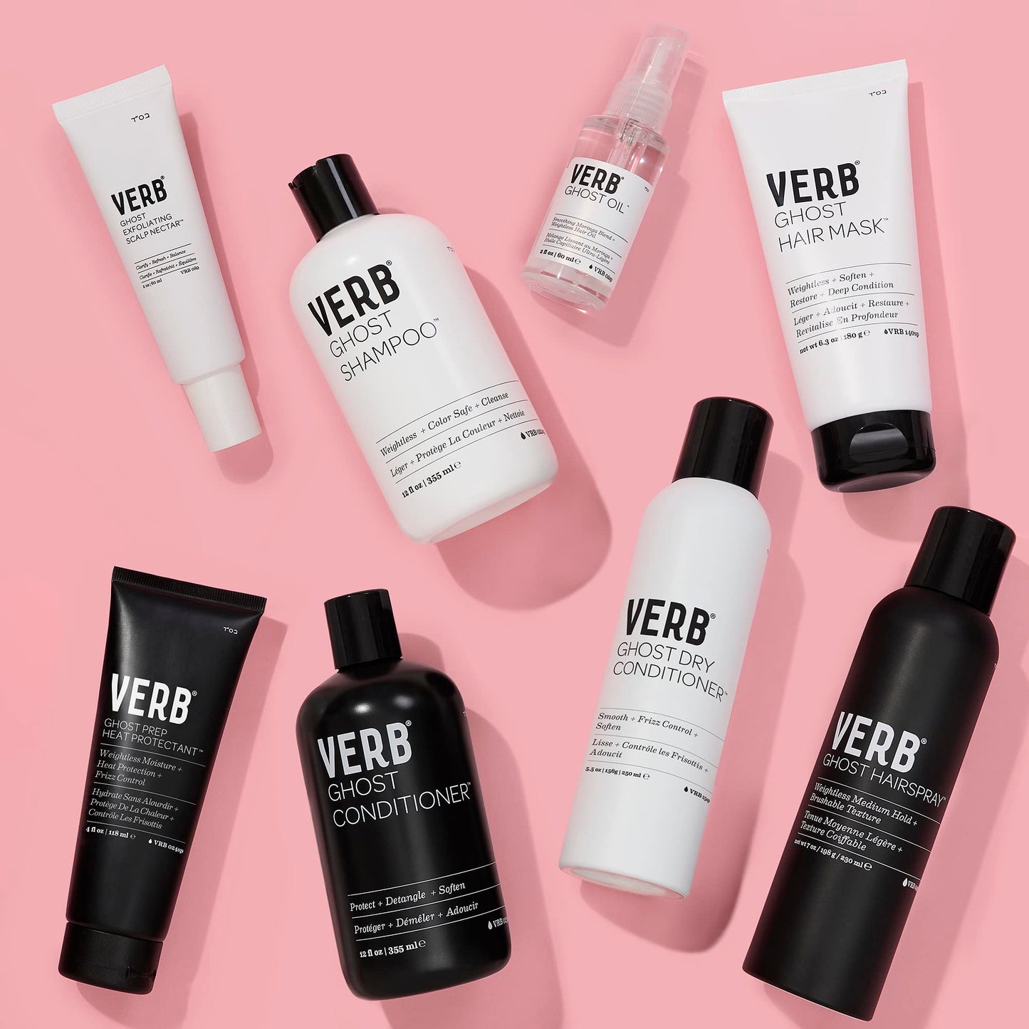 VERB Ghost Conditioner, 2.3 fl oz - 2pk- Infused with Moringa Oil -Moisturizes Fine and Weighed Down Hair - Vegan, No Parabens or Harmful Sulfates