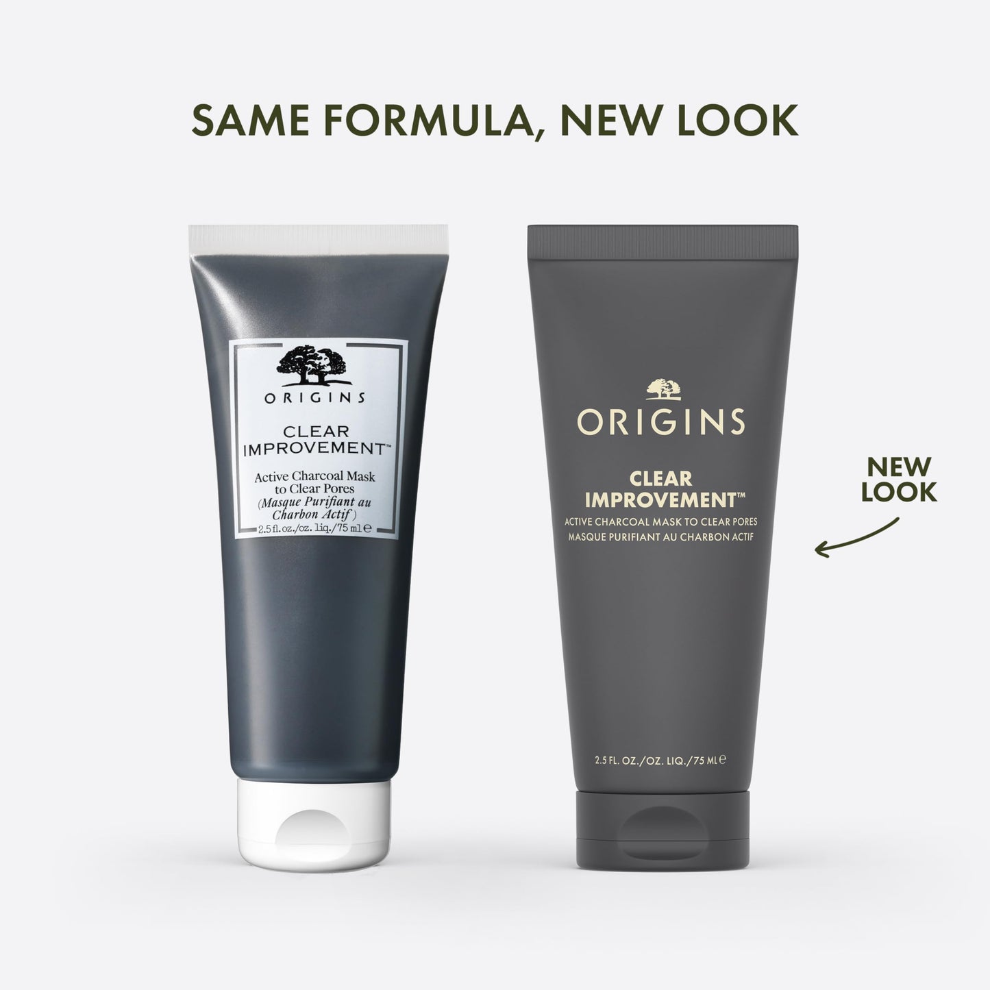 Origins Clear Improvement Active Charcoal Mask to Clear Pores | Purifies & Reduces Excess Oil | With Bamboo Charcoal | Travel Size, 1 Fl Oz