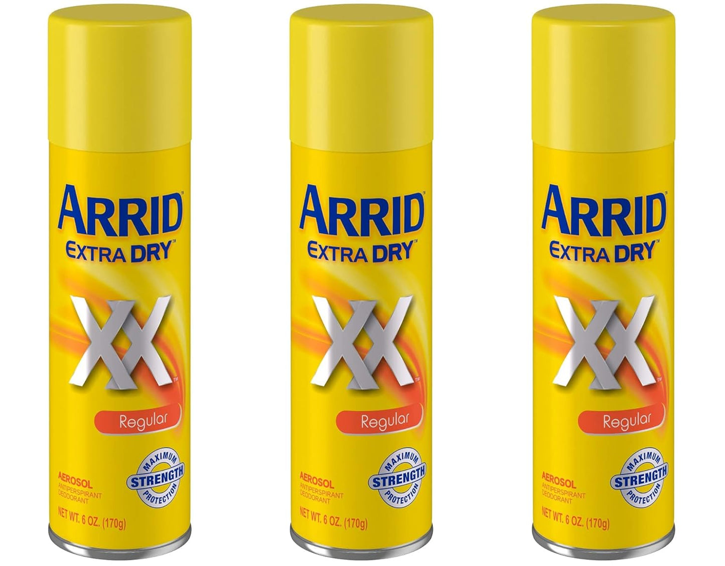 Arrid Deodorant - Extra Dry Regular 6oz Aerosol Spray | 3-Pack for All-Day Protection