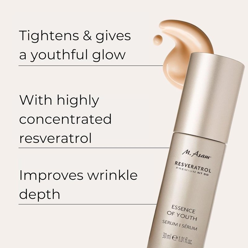 Resveratrol Premium Face Serum - Anti-Aging Hyaluronic Acid with Precious Oils | 1.01 Fl Oz for Firm, Smooth Skin