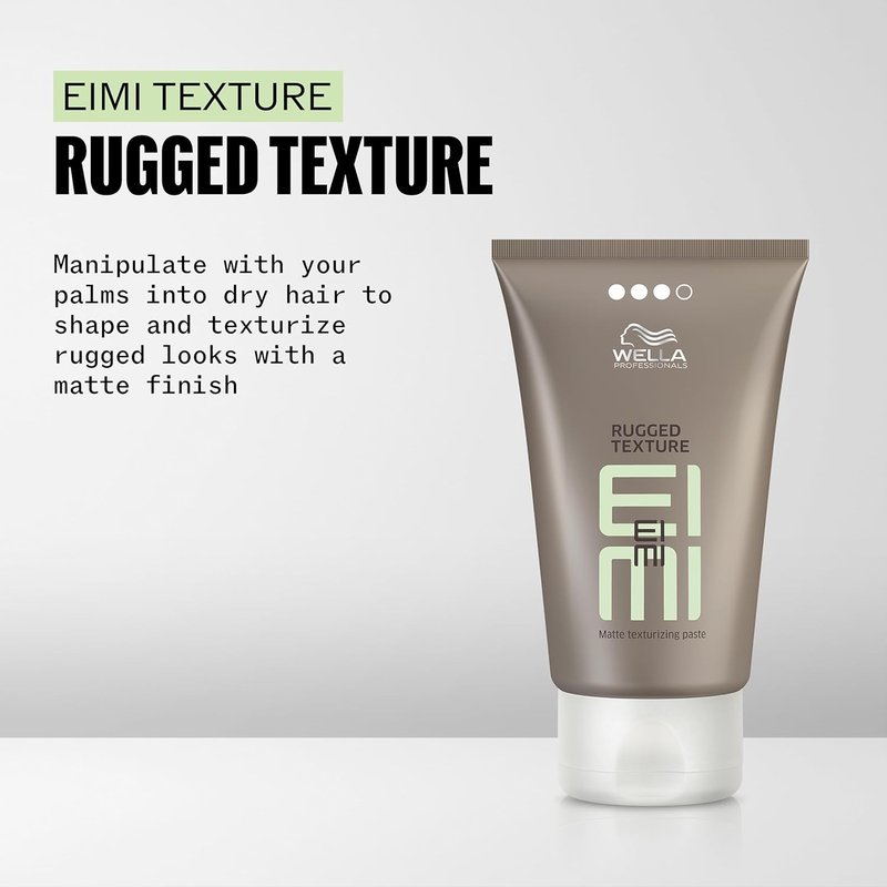 Wella Professionals EIMI Rugged Texture Paste - Matte Hair Styling Pomade with Strong Hold | 2.53 Fl Oz