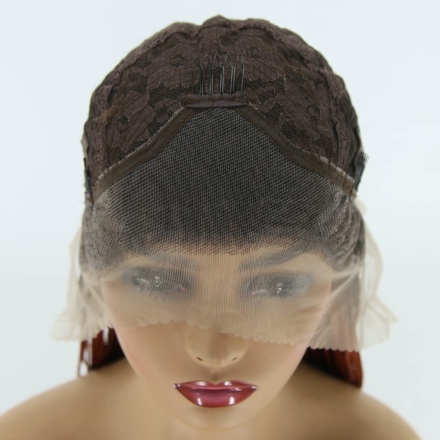 BTWTRY Black Ombre Orange #360 Color Braided Synthetic Lace Front Wigs for Black Women Heat Resistant Fiber Hair Micro Braided Hair Box Braids Wig (24inch, 1B/#360)