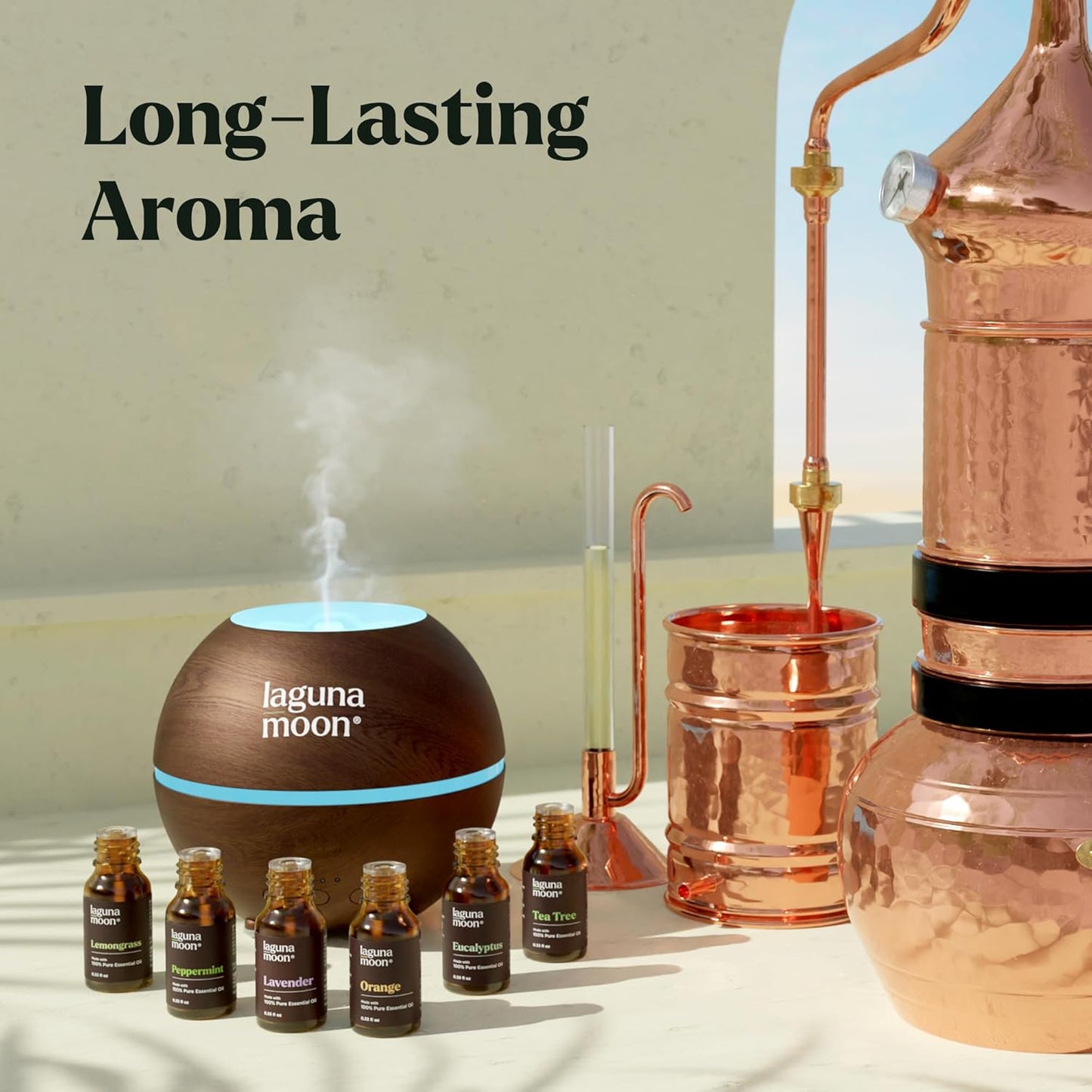 Essential Oils Aromatherapy Set - 6 Premium Scents for Diffusers, Home Care & Candle Making | Peppermint, Lavender, Eucalyptus (10mL)