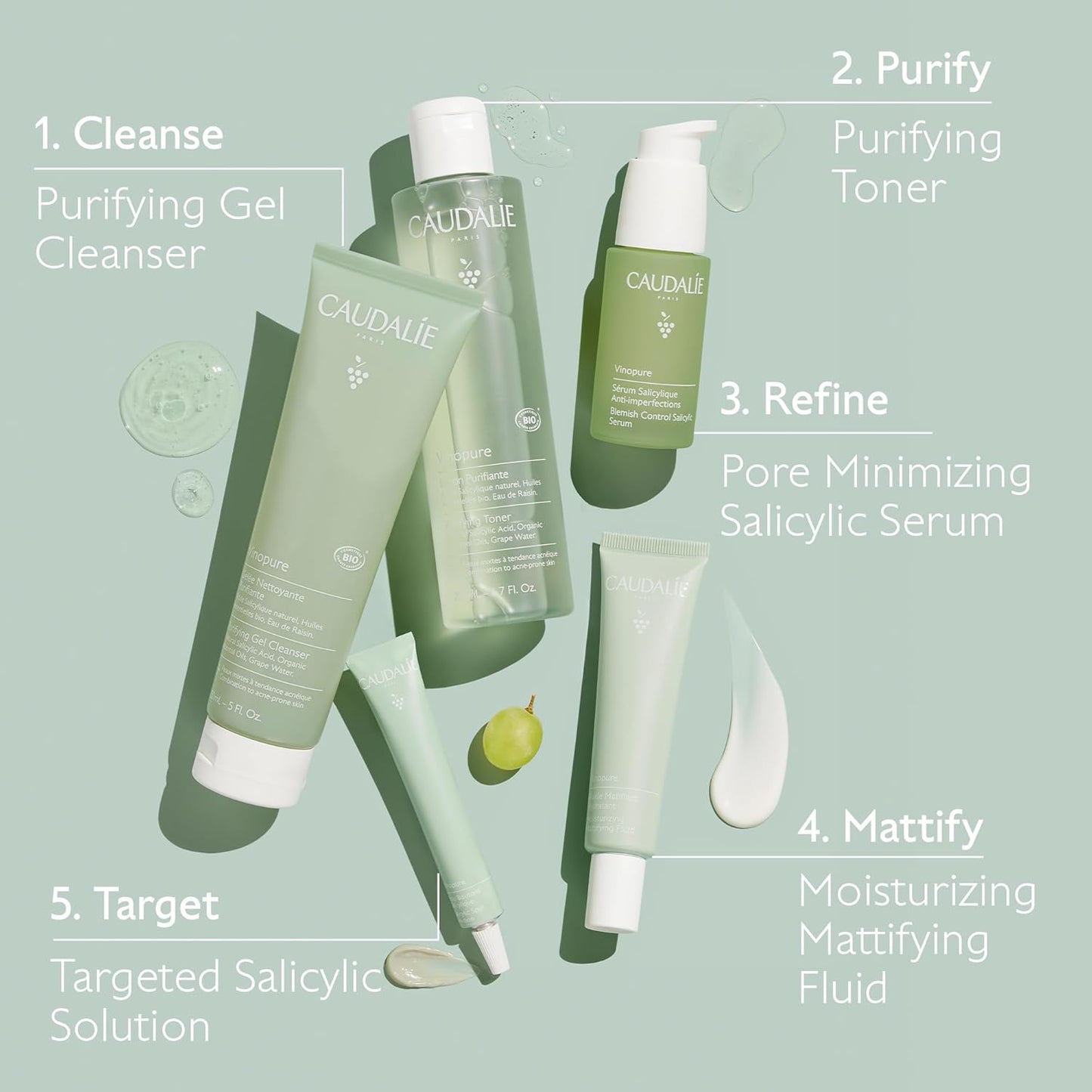 Vinopure Salicylic Acid Cleanser - Pore Purifying Gel for Clear Skin | 150 mL