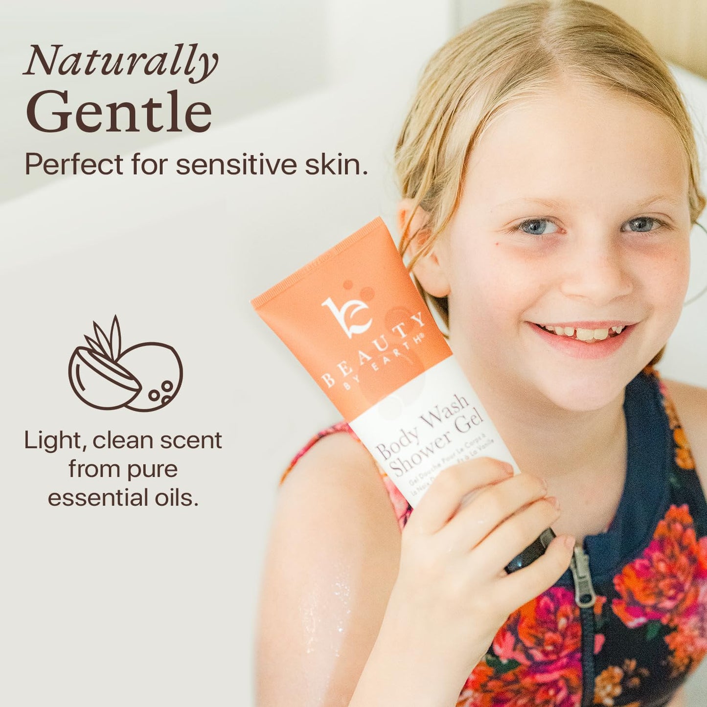 Beauty by Earth Vanilla Coconut Shower Gel Body Wash - USA Made