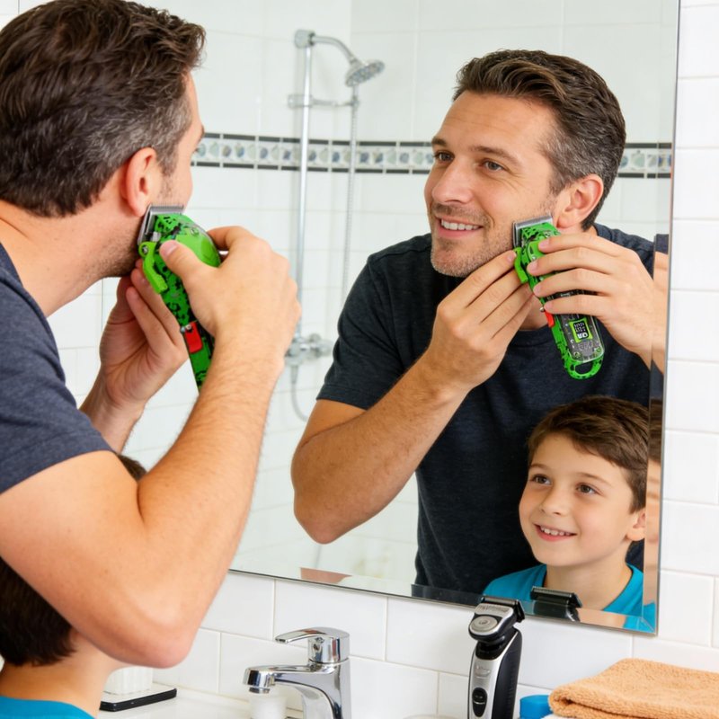 Tuanchuanrp Professional Hair Clippers for Men, Cordless Barber kit for Hair Cutting & Grooming, Hair Clippers Set for Barber Haircut with LED Display 8 Fade Taper Combs(Green)