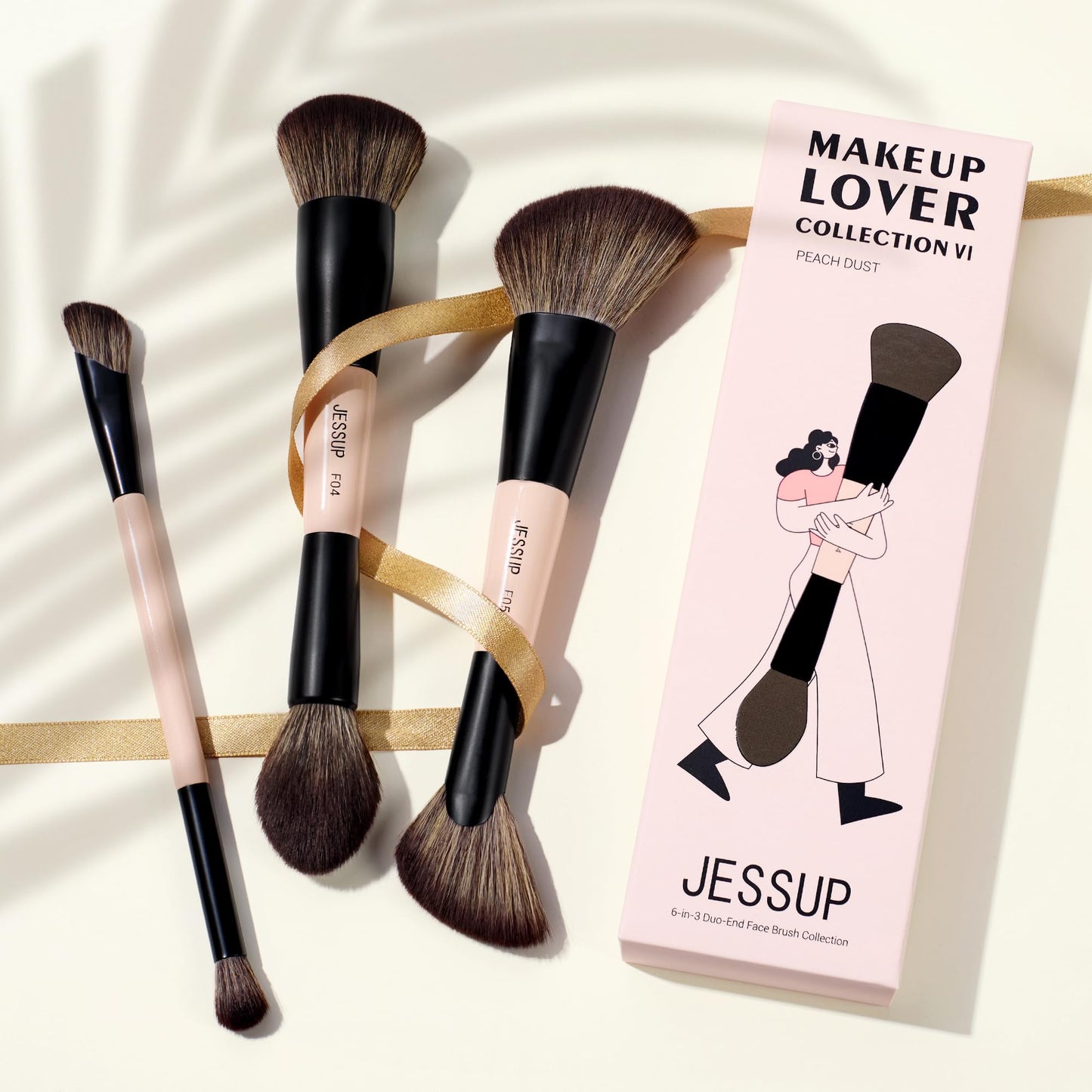 Jessup Face Double Sided Makeup Brushes Set T503 Bundled with Face Makeup Brushes T508
