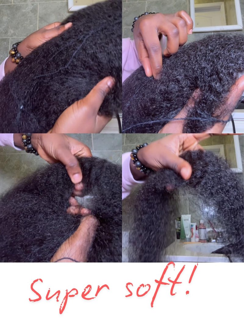 Style Icon 1 Bundle Afro Kinkys Bulk Human Hair (12", Natural Black) - Twist Braids - Curly Hair Extensions- Dreadlocks - Loc Braiding Hair