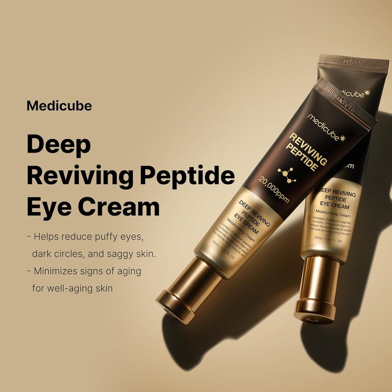 Medicube Eye Serum - Deep Reviving Peptide Treatment with Niacinamide & Squalane | Anti-Aging Formula, 1.01 fl. oz.