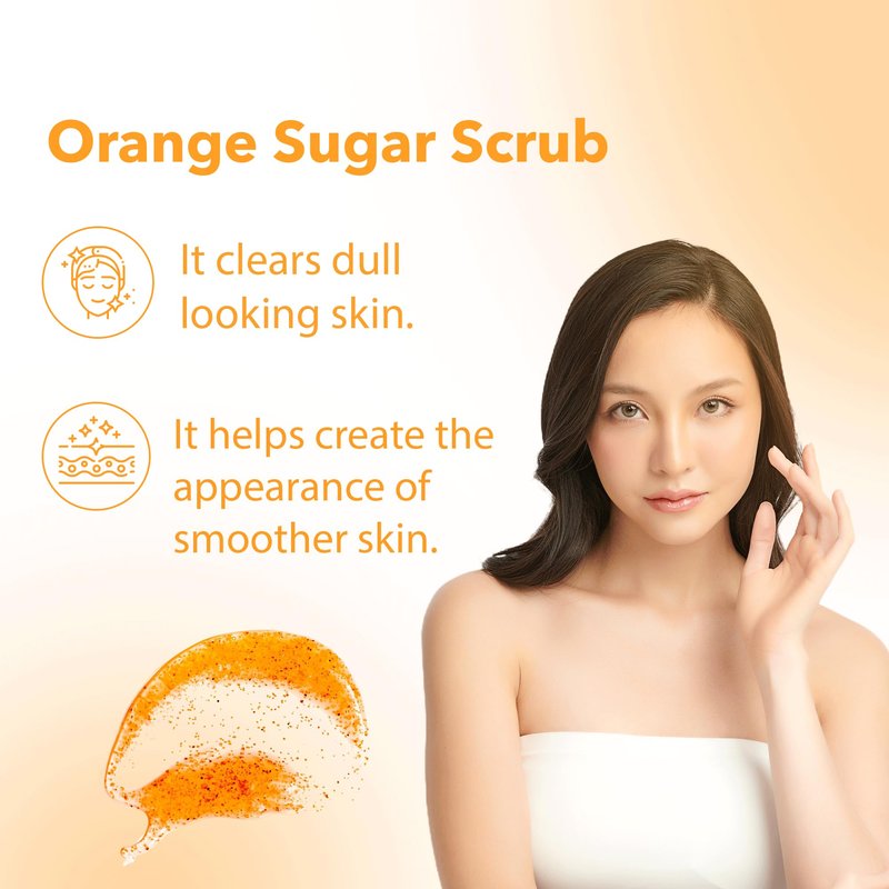 LA Bodies Sugar Scrub Exfoliating with Orange Blossom and Other Natural Ingredients for Body Scrub and Foot Scrub - Soft Scrub for Nourishing Essential Skin Care, 20 oz (592 mL), Made in USA