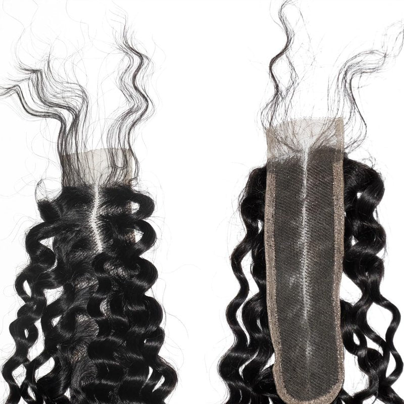 2x6 Kinky Straight Lace Closure Brazilian Human Hair Coarse Italy Yaki Closure 6x2 Frontal For Black Women Pre Plucked Natural Black (2x6 kinky straight closure, 14inch)