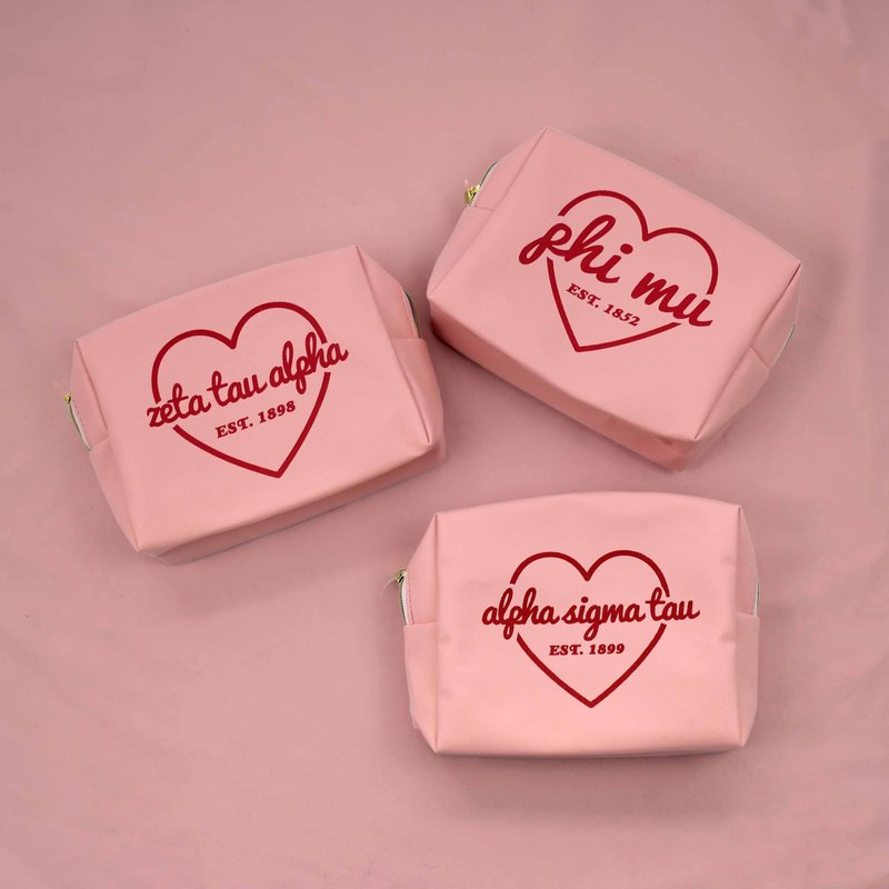 Sorority Shop - Kappa Alpha Theta Sorority Pink Makeup Bag
