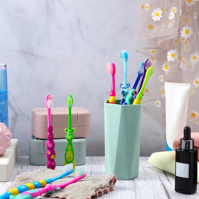 Toddler Toothbrush Pack - 36 Soft Bristle Animal Toothbrushes with Suction Cups | Ideal for Sensitive Teeth