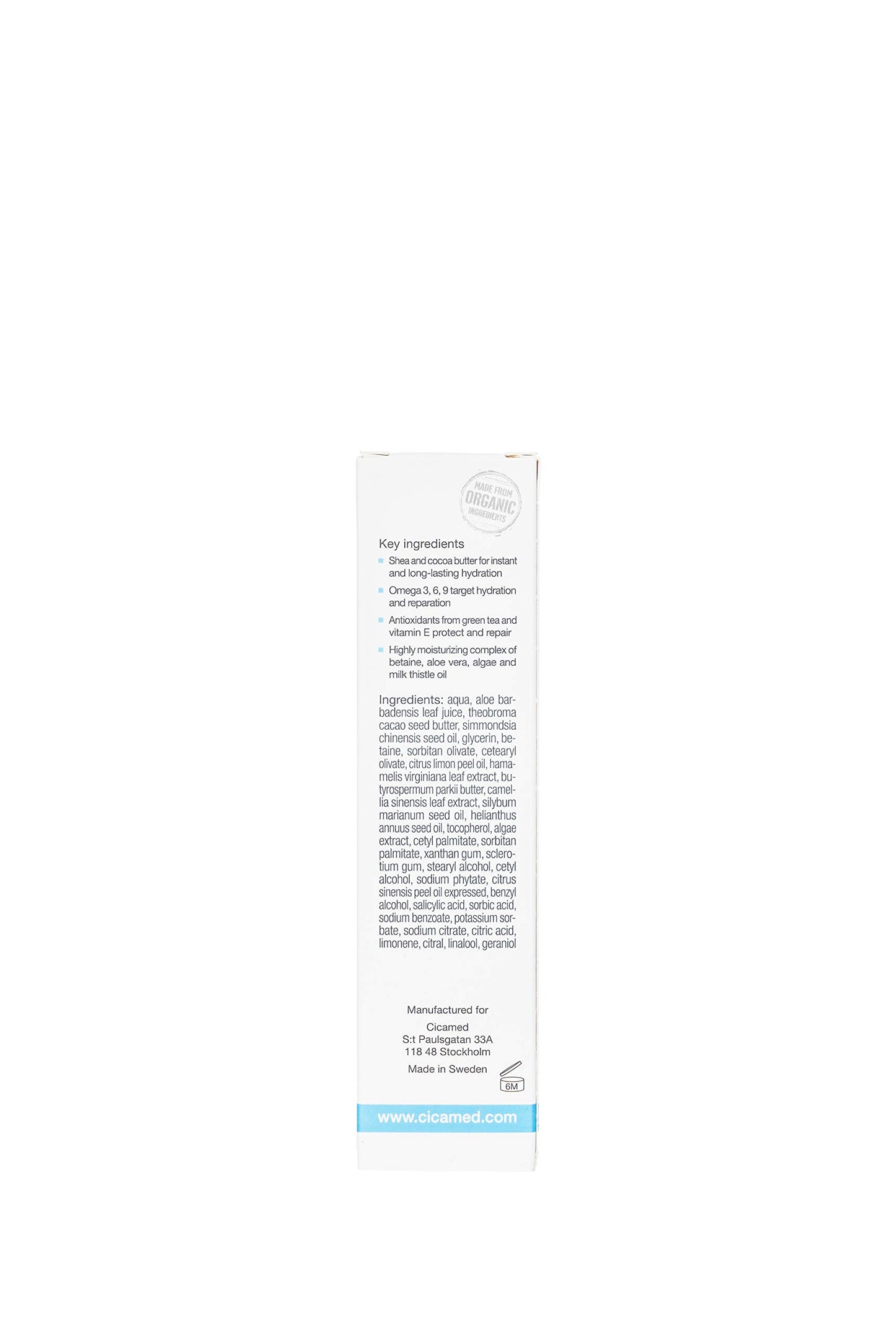 Cicamed Advanced Night Repair Antioxidant Facial Moisturizer Cream, Organic Science