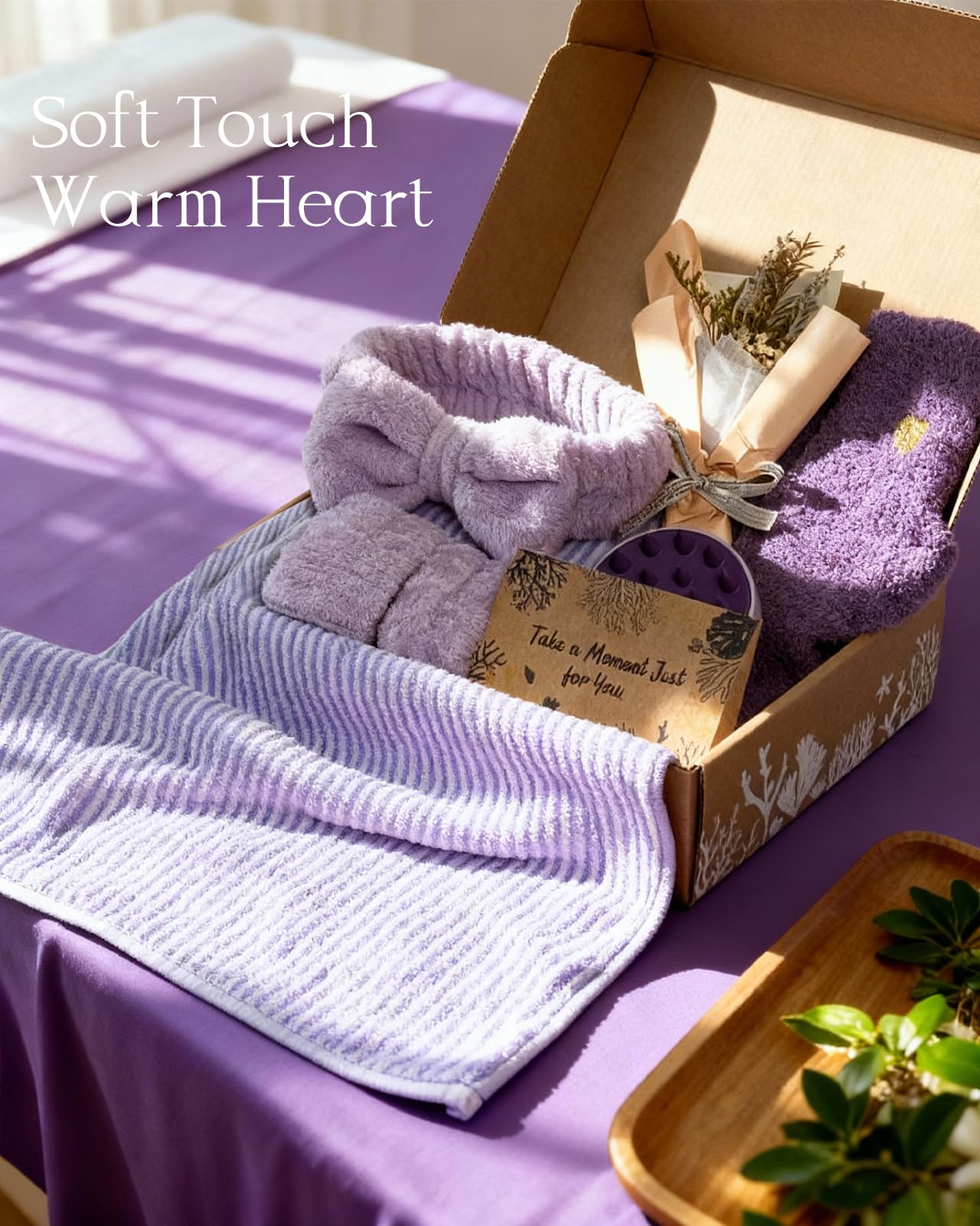 Coralogo Lavender Spa Gift Baskets - Natural Pampering Spa Set, Self-Care Get Well Soon Thinking of You Basket,Thank You Gifts, Unique 11pcs Gift Set for Women Wife Mom Her Birthday