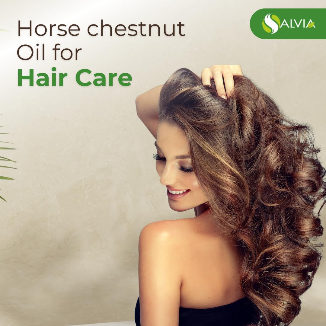 Salvia Horse Chestnut Oil Cosmetic Grade (250 ml / 8.45 fl oz) - Natural Botanical Oil for Skin Massage & DIY Formulations