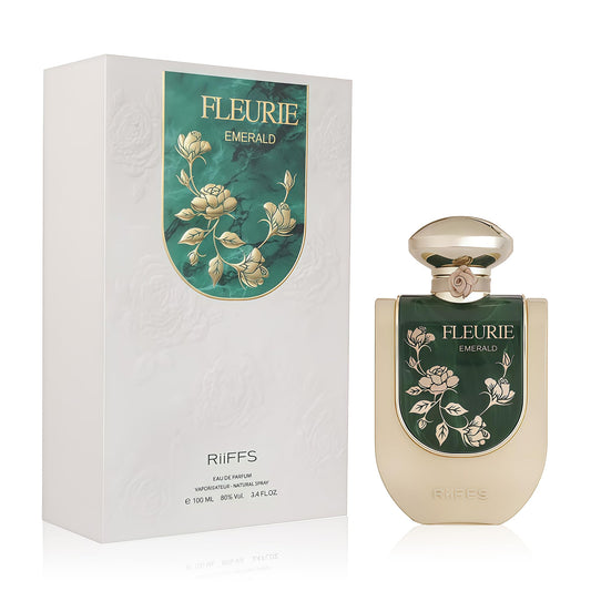 AFLUXE Riiffs Fleurie Emerald Women Perfume with Vanilla, Caramel, Floral, Lemon Scent - Eau de Parfum Long-Lasting Fragrance for Women, 3.40 Ounce / 100 ml