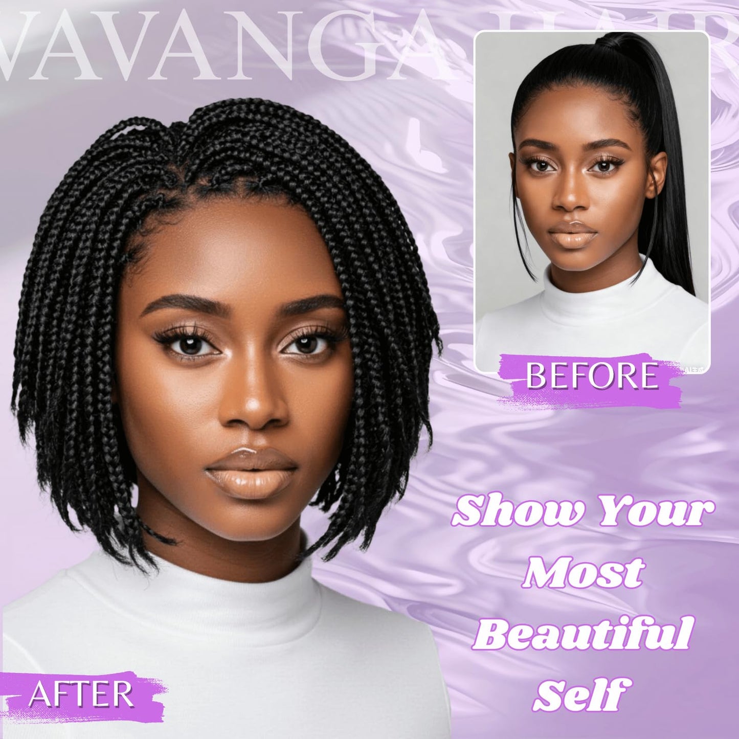 12inch Afro Kinky Bulk Hair for Micro Twist Braiding Hair, Synthetic Mini Spring Twist Curl 4 Packs 200 Gram, Natural Black 4C Afro Curly Hair Dreadlocks Extensions Repair Locs for Women(12", #1B)